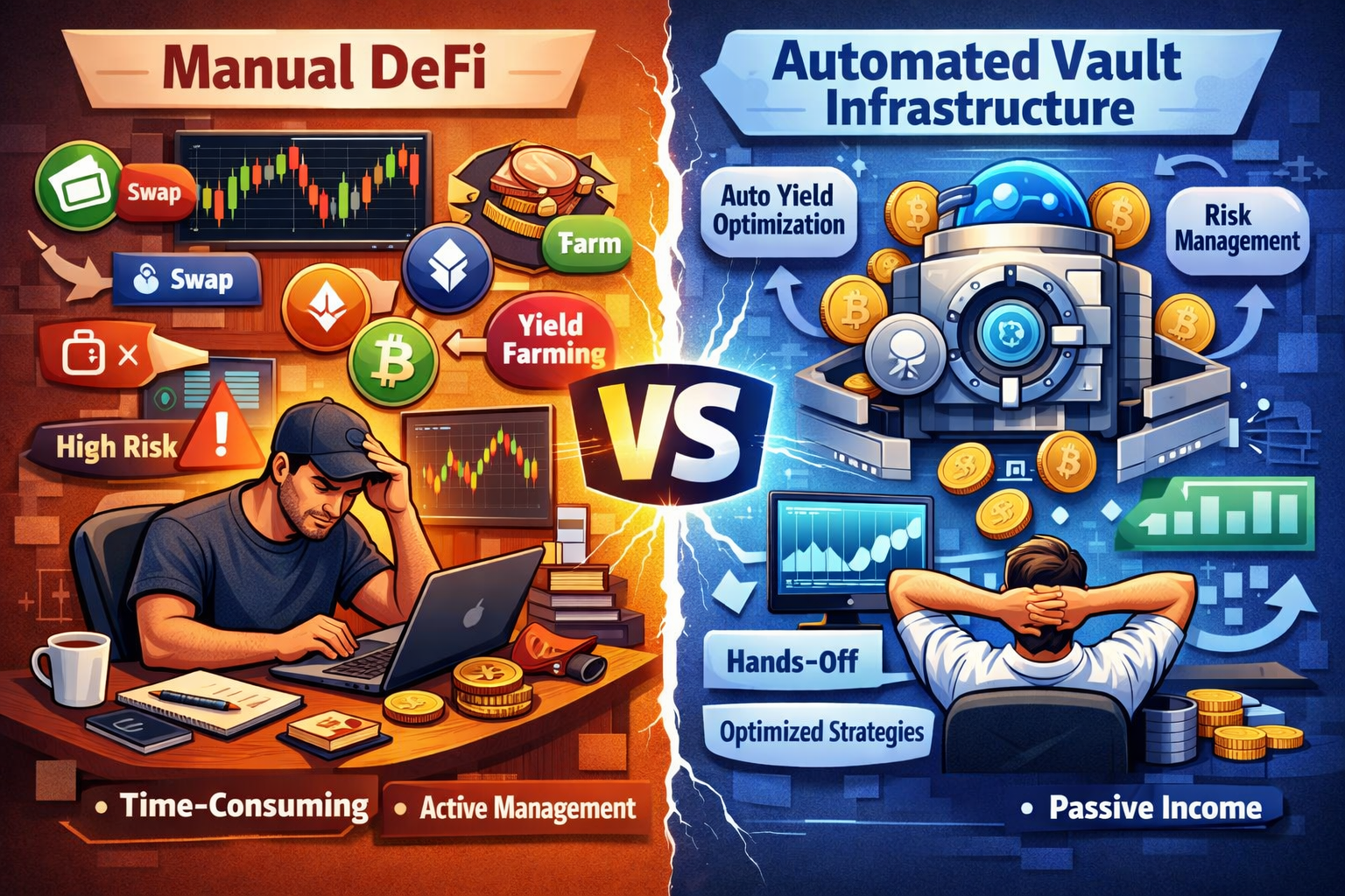 Manual DeFi vs Automated Vault Infrastructure