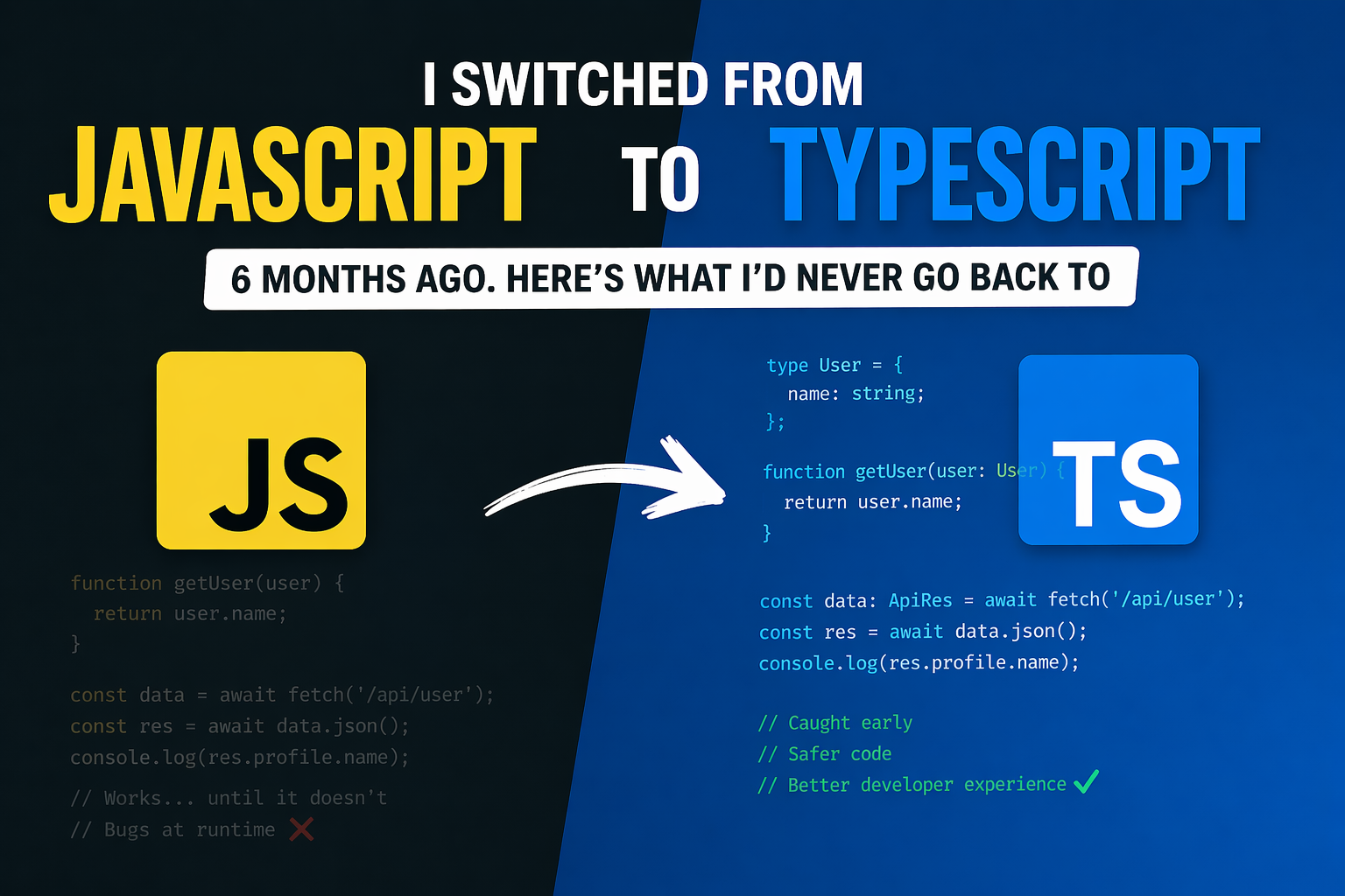 I Switched from JavaScript to TypeScript 6 Months Ago. Here’s What I’d Never Go Back To