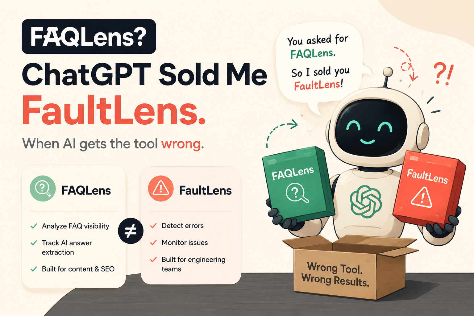 I asked ChatGPT what FAQLens is. It sold me FaultLens