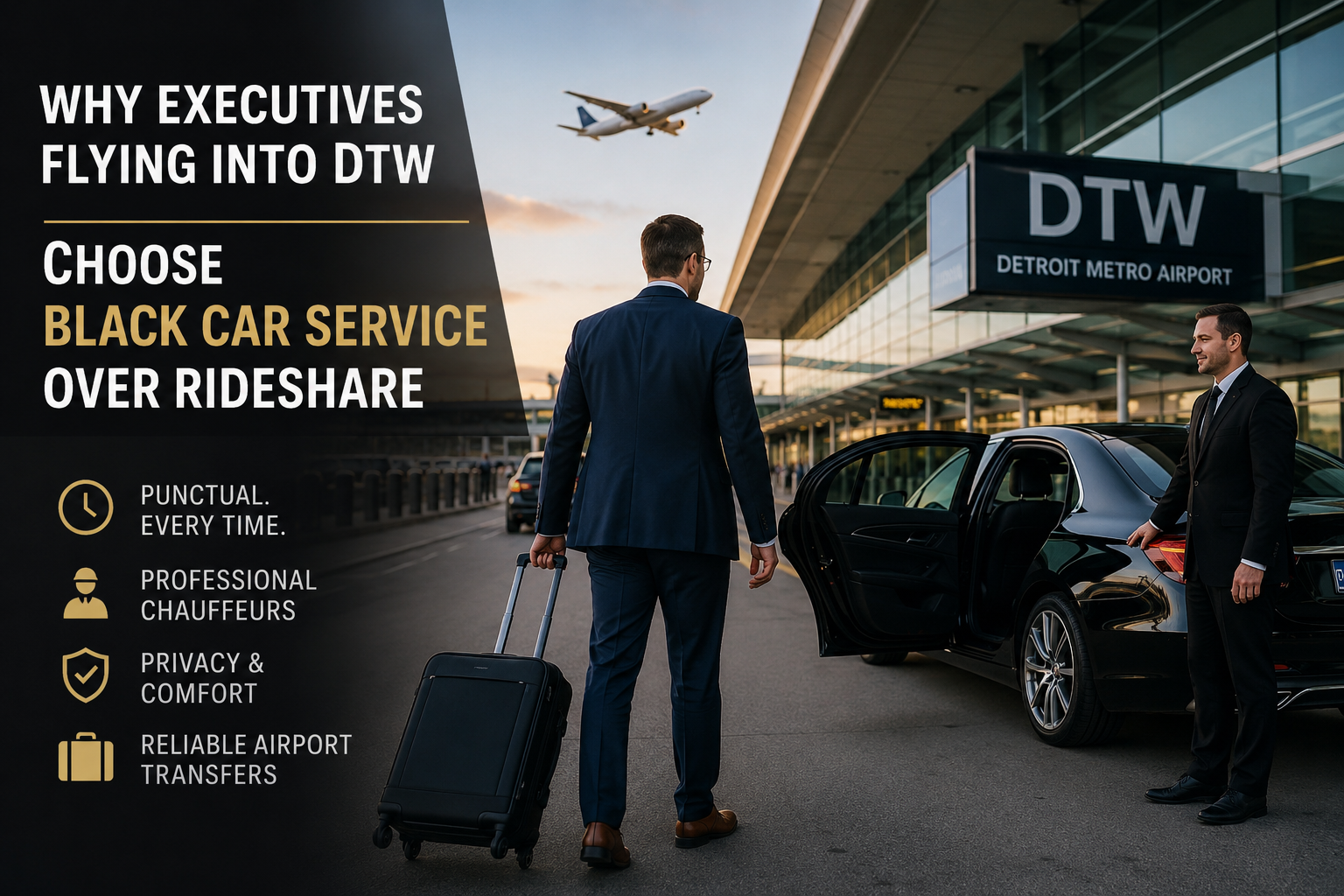 Why Executives Choose Black Car Over Rideshare at DTW
