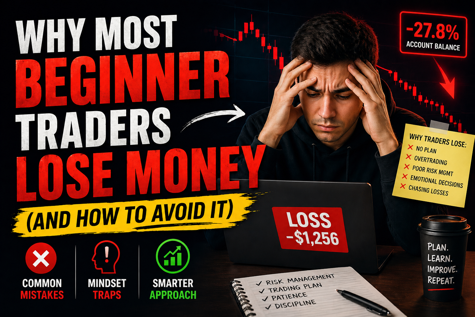 WHY MOST BEGINNER TRADERS LOSE MONEY AND HOW TO AVOID IT