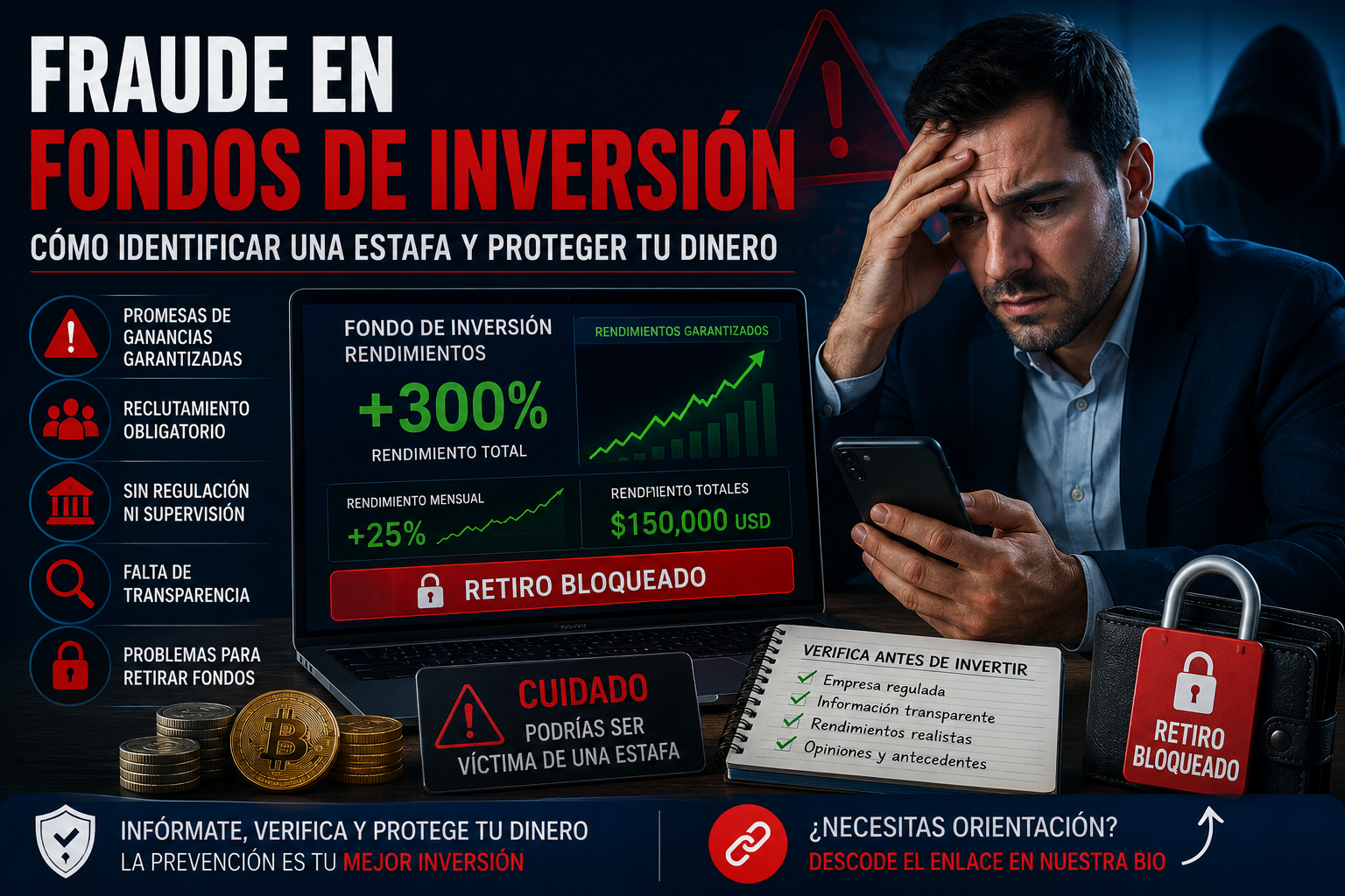 Fraude en Fondos de Inversión: Cómo Identificar una Estafa y Qué Hacer si Has Sido Víctima
