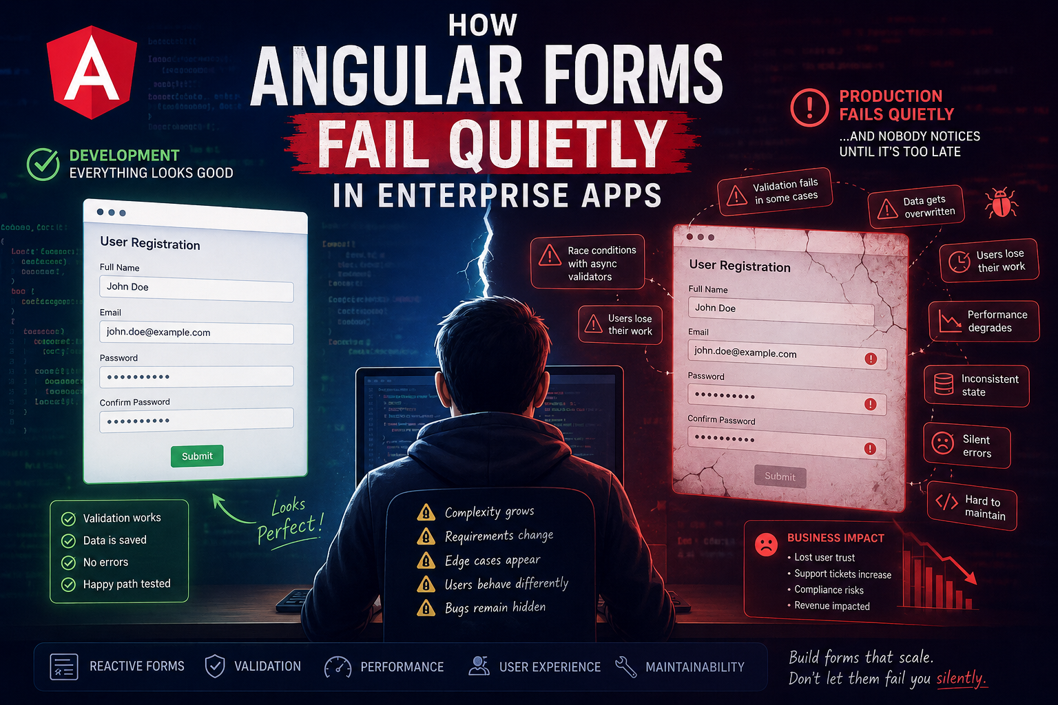 How Angular Forms Fail Quietly in Enterprise Apps (And Nobody Notices Until It’s Too Late)