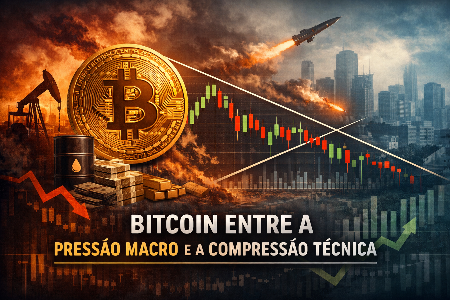 Bitcoin entre pressão macro e compressão técnica: cenário exige seletividade