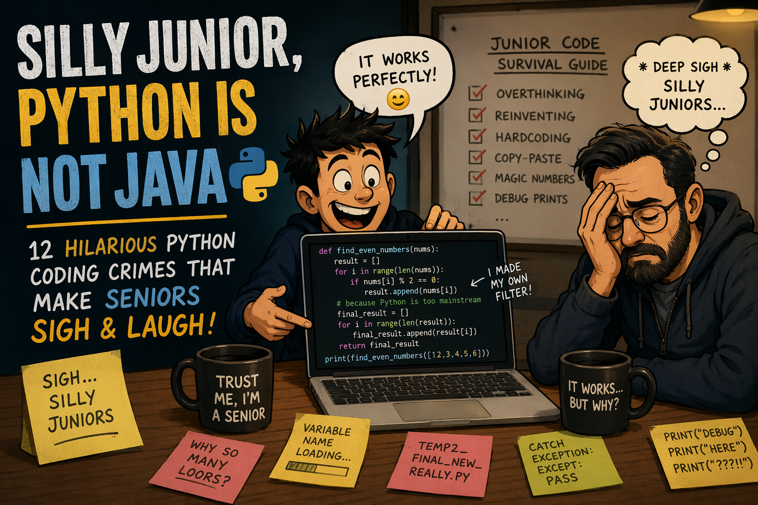 Silly Junior, Python Is Not Java: 12 Coding Crimes That Make Senior Engineers Stare Into the Void