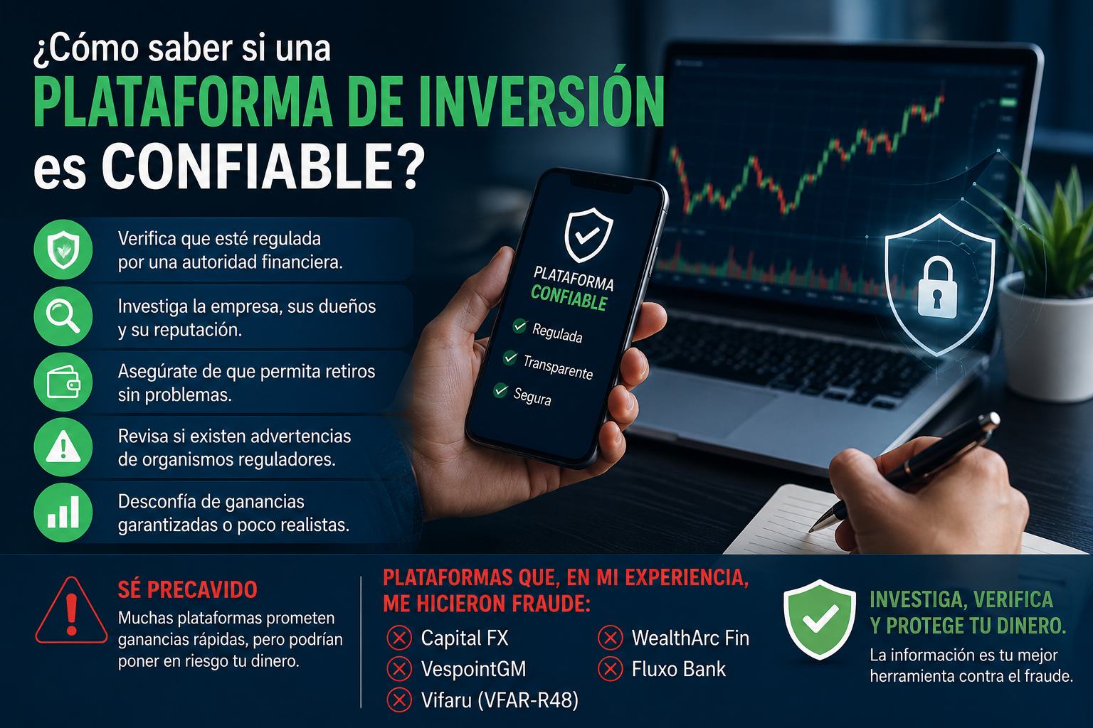 ¿Cómo saber si una plataforma de inversión es confiable?