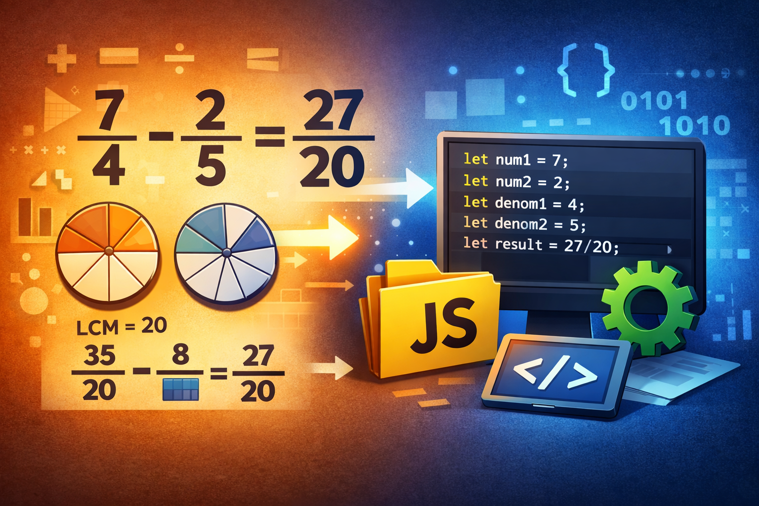 Why Every Math Student Should Learn to Subtract Fractions in JavaScript