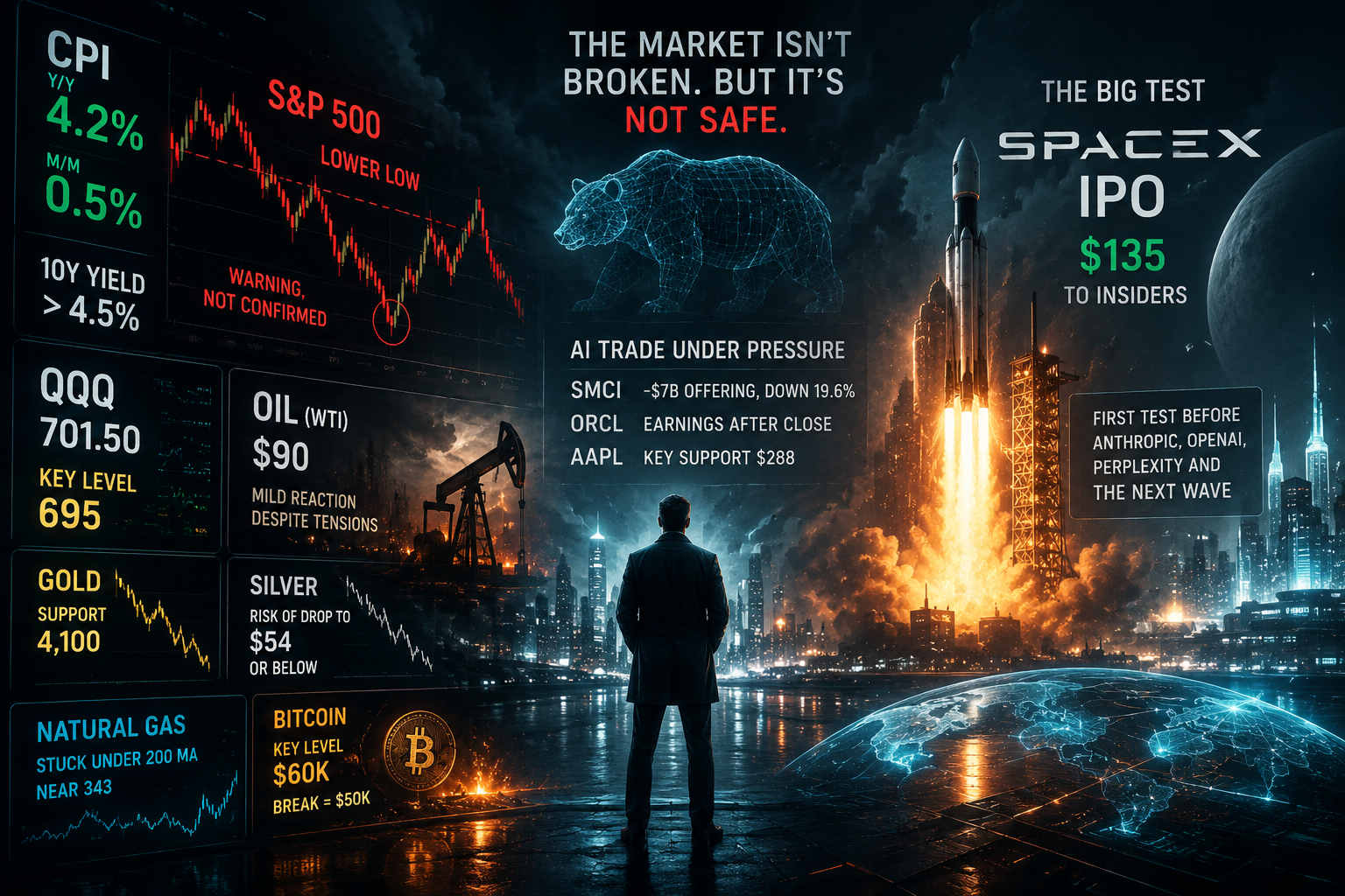 CPI Relief, AI Stress, and the SpaceX Test | June 10, 2026