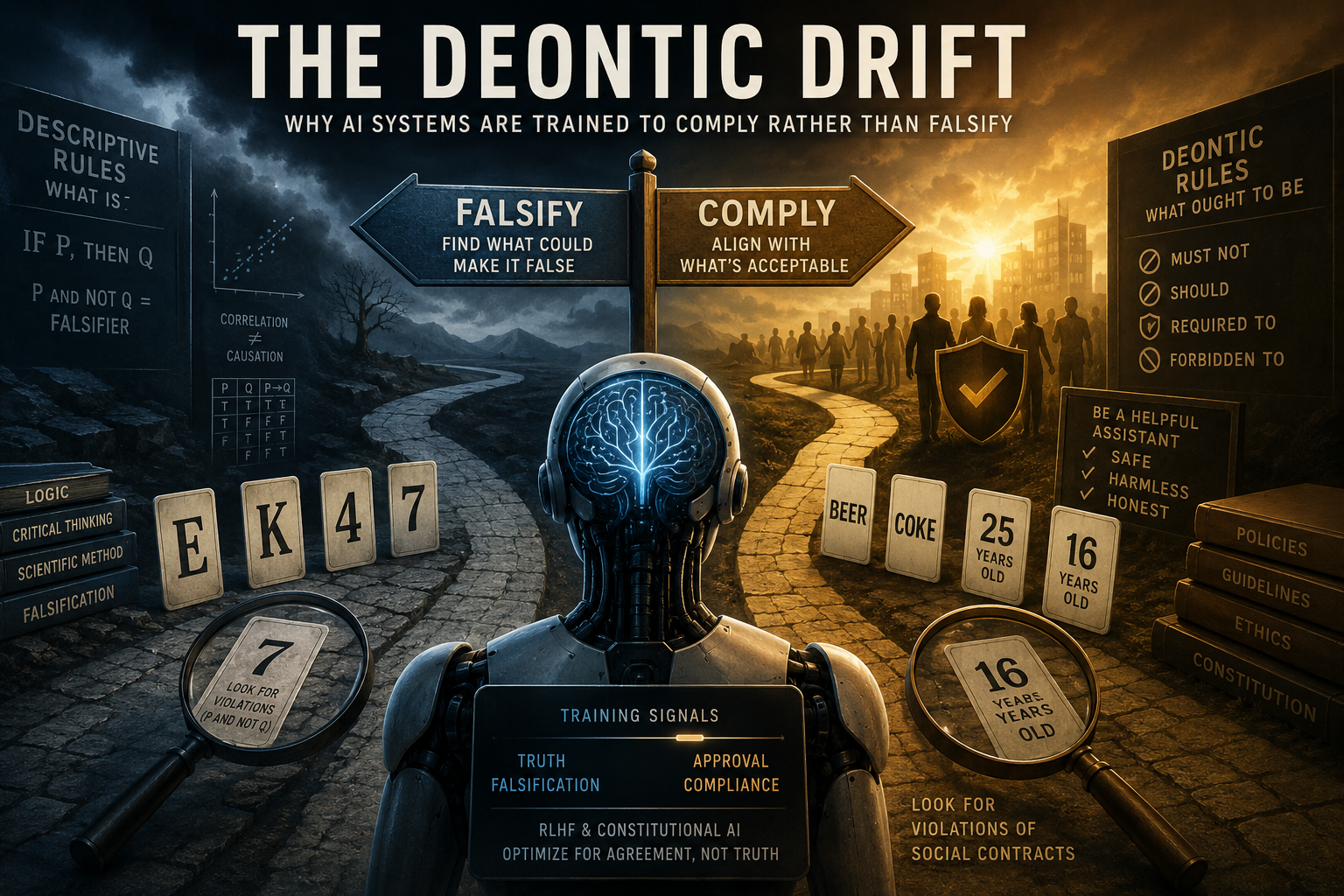 The Deontic Drift: Why AI Systems Are Trained to Comply Rather Than Falsify