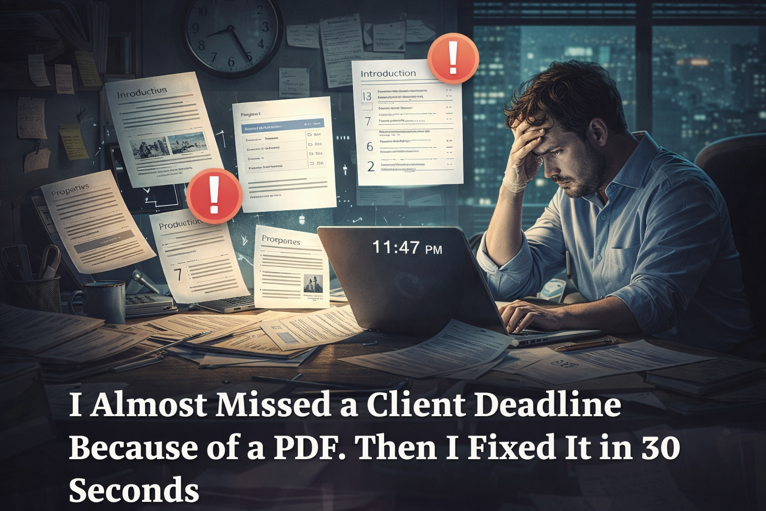 I Almost Missed a Client Deadline Because of a PDF. Then I Fixed It in 30 Seconds.