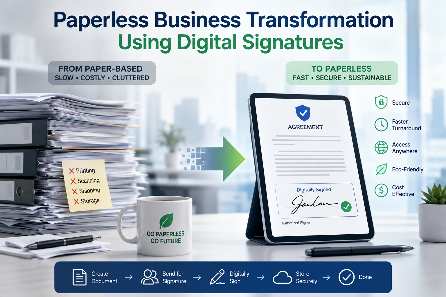 Paperless Business Transformation Using Digital Signatures