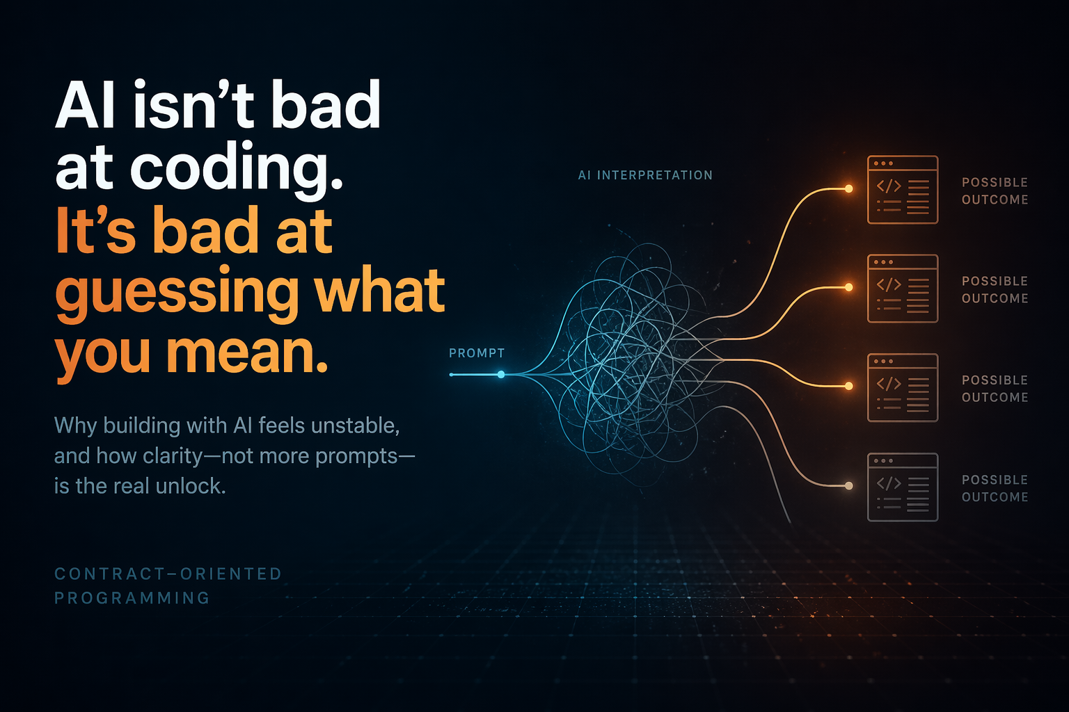 AI Isn’t Bad at Coding — It’s Bad at Guessing What You Mean