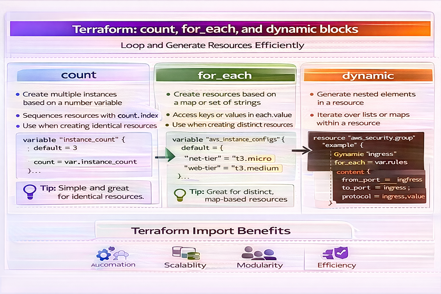 Day 7/10 Terraform - Count, for_each, Dynamic Blocks