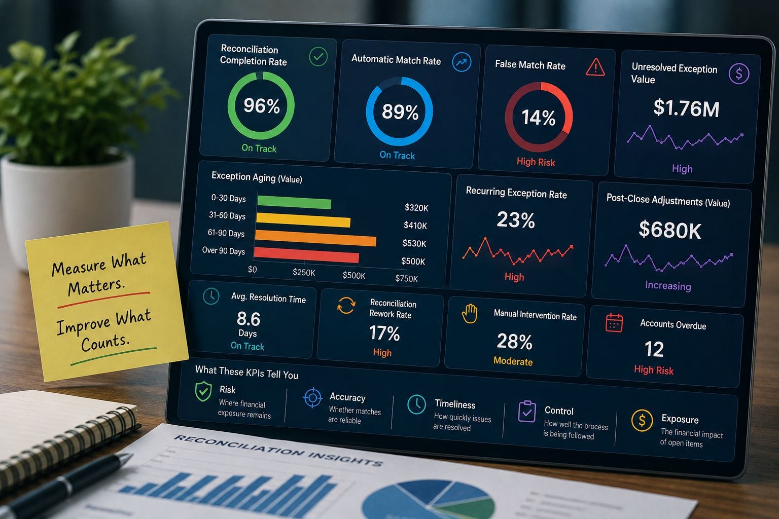 I Reviewed the Most Common Account Reconciliation KPIs. Most Finance Teams Measure the Wrong Ones