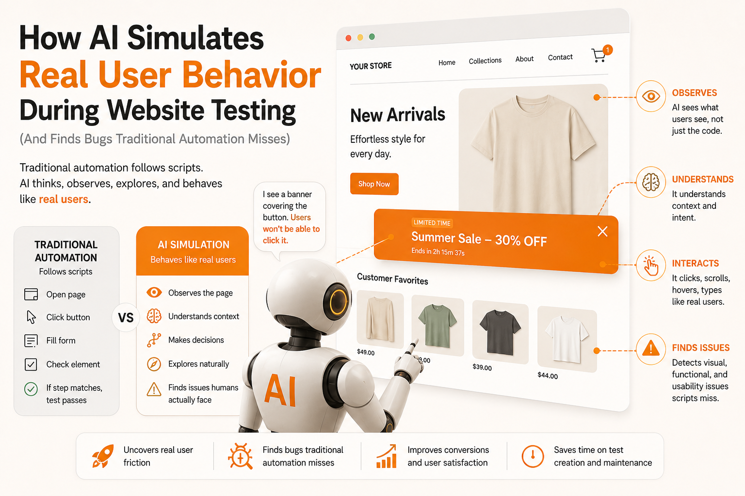 How AI Simulates Real User Behavior During Website Testing (And Finds Bugs Traditional Automation…