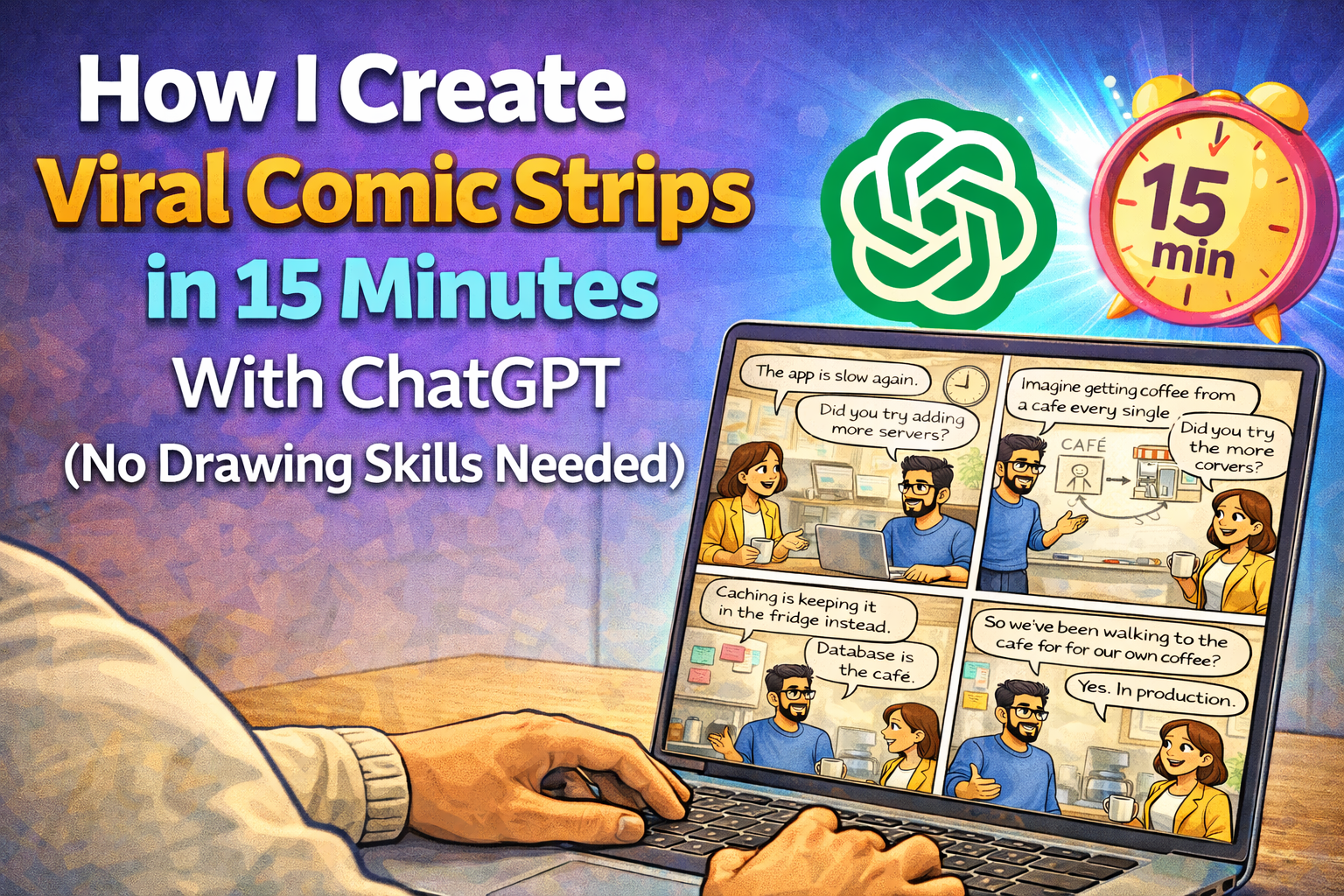 How I Create Viral Comic Strips in 15 Minutes With ChatGPT (No Drawing Skills Needed)