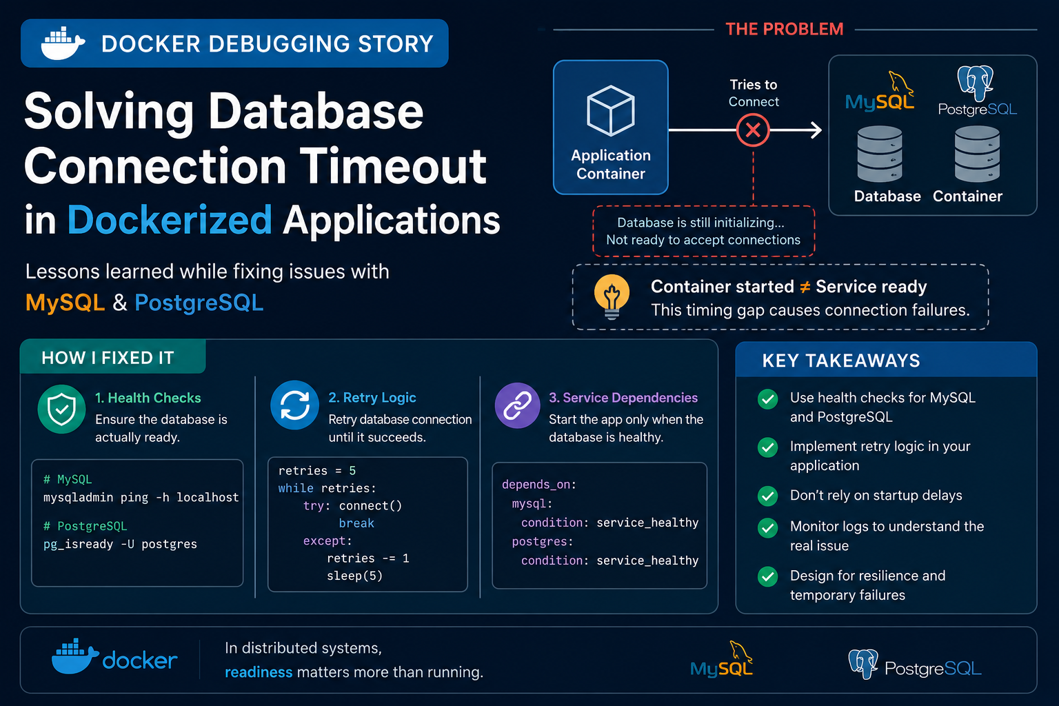 Docker Debugging Story: Solving MySQL and PostgreSQL Connection Issues in Containerized…