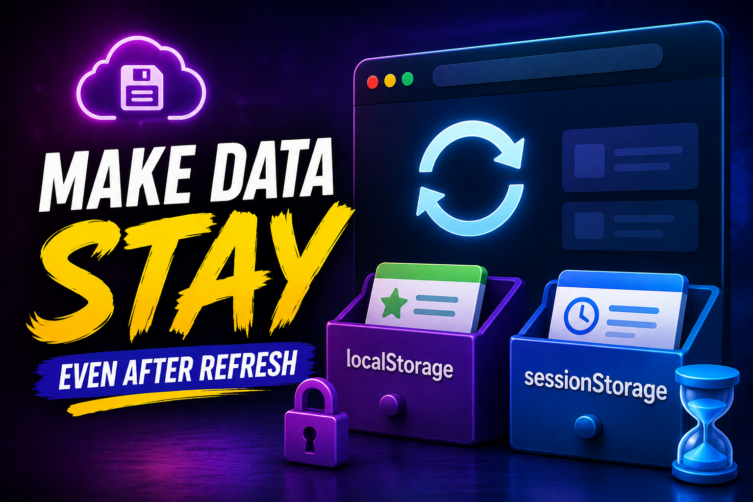Day 17 — Local Storage and Session Storage (Making Data Survive Refreshes)