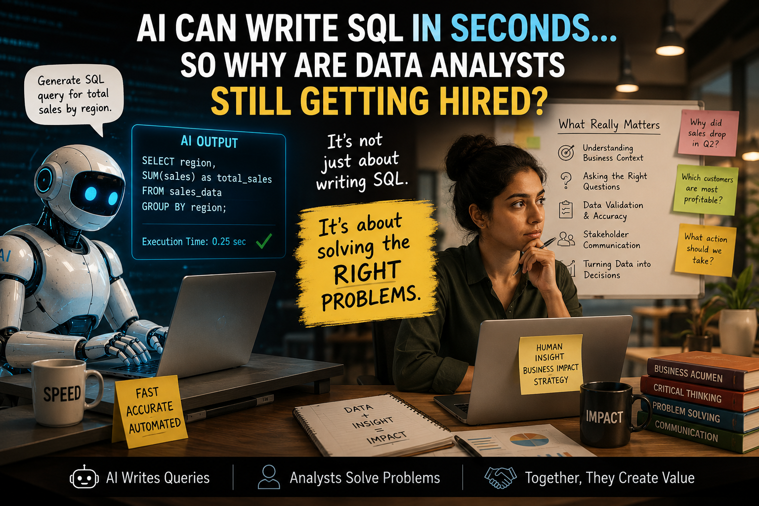 AI Can Write SQL in Seconds… So Why Are Data Analysts Still Getting Hired?
