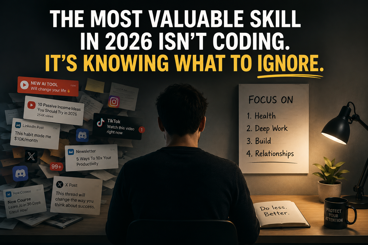 The Most Valuable Skill in 2026 Isn’t Coding. It’s Knowing What to Ignore