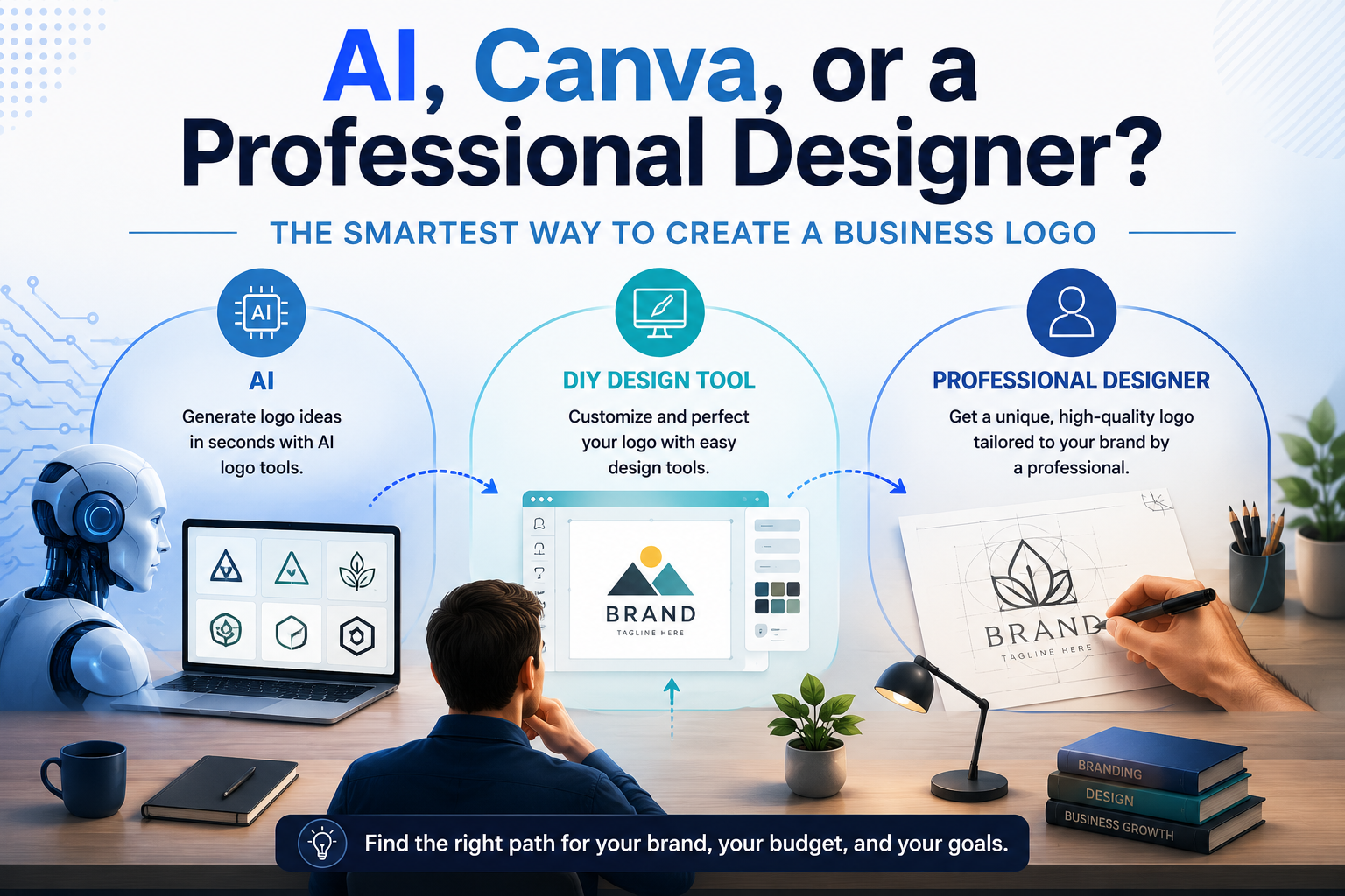 AI, Canva, or a Professional Designer? The Smartest Way to Create a Business Logo