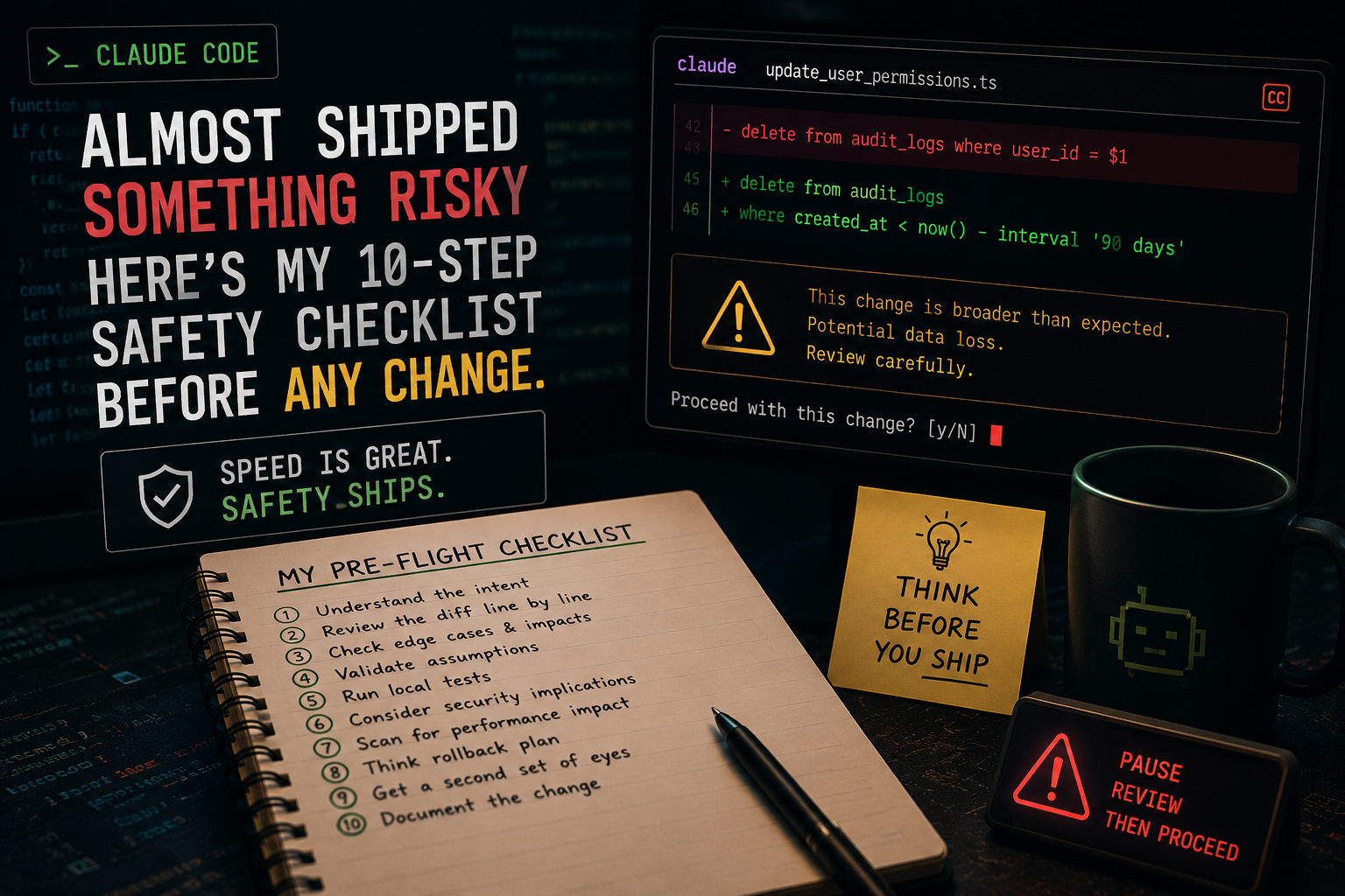 Claude Code Almost Made One Dangerous Change. Now I Do These 10 Things First