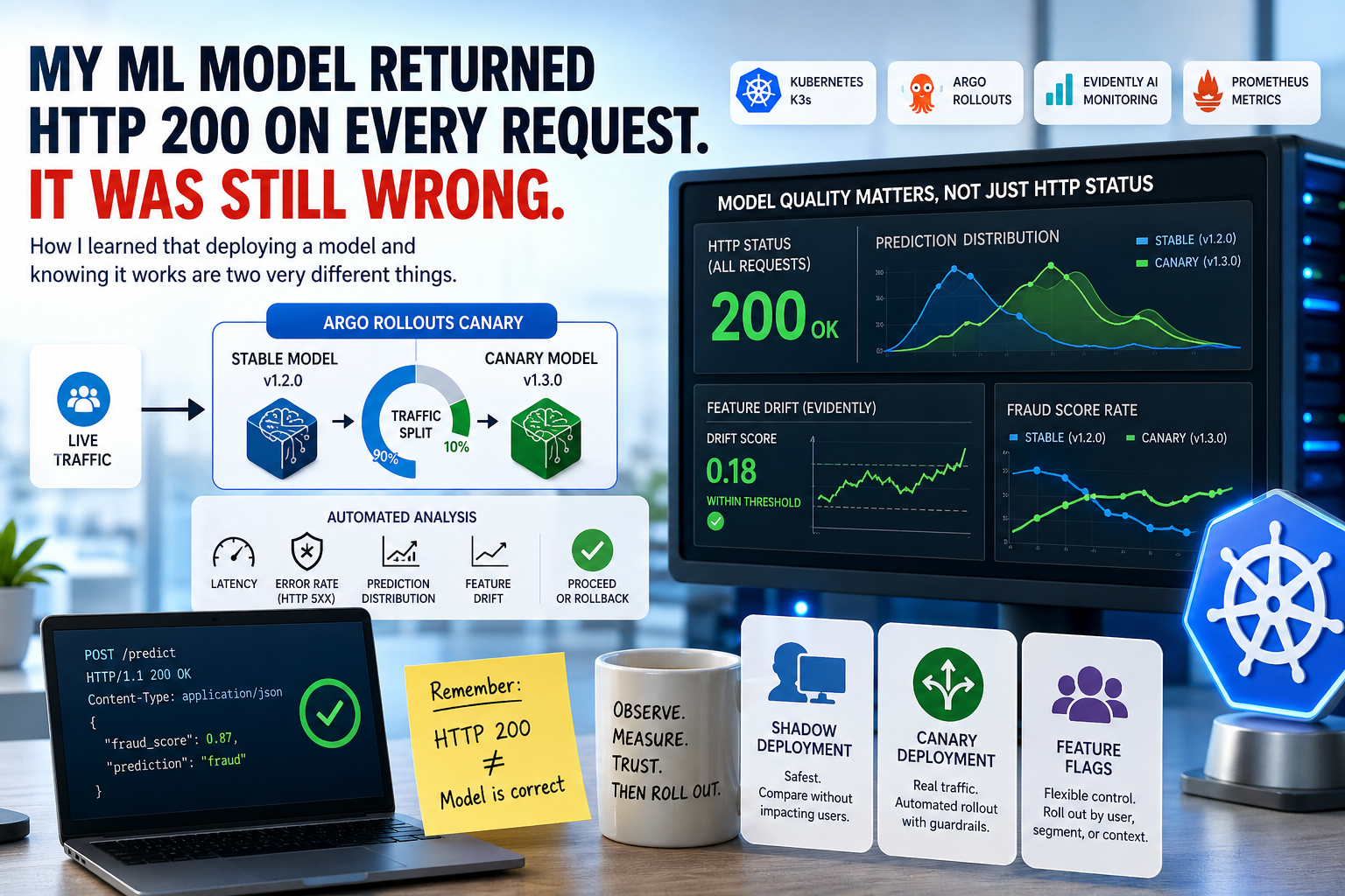 My ML Model Returned HTTP 200 on Every Request. It Was Still Wrong.