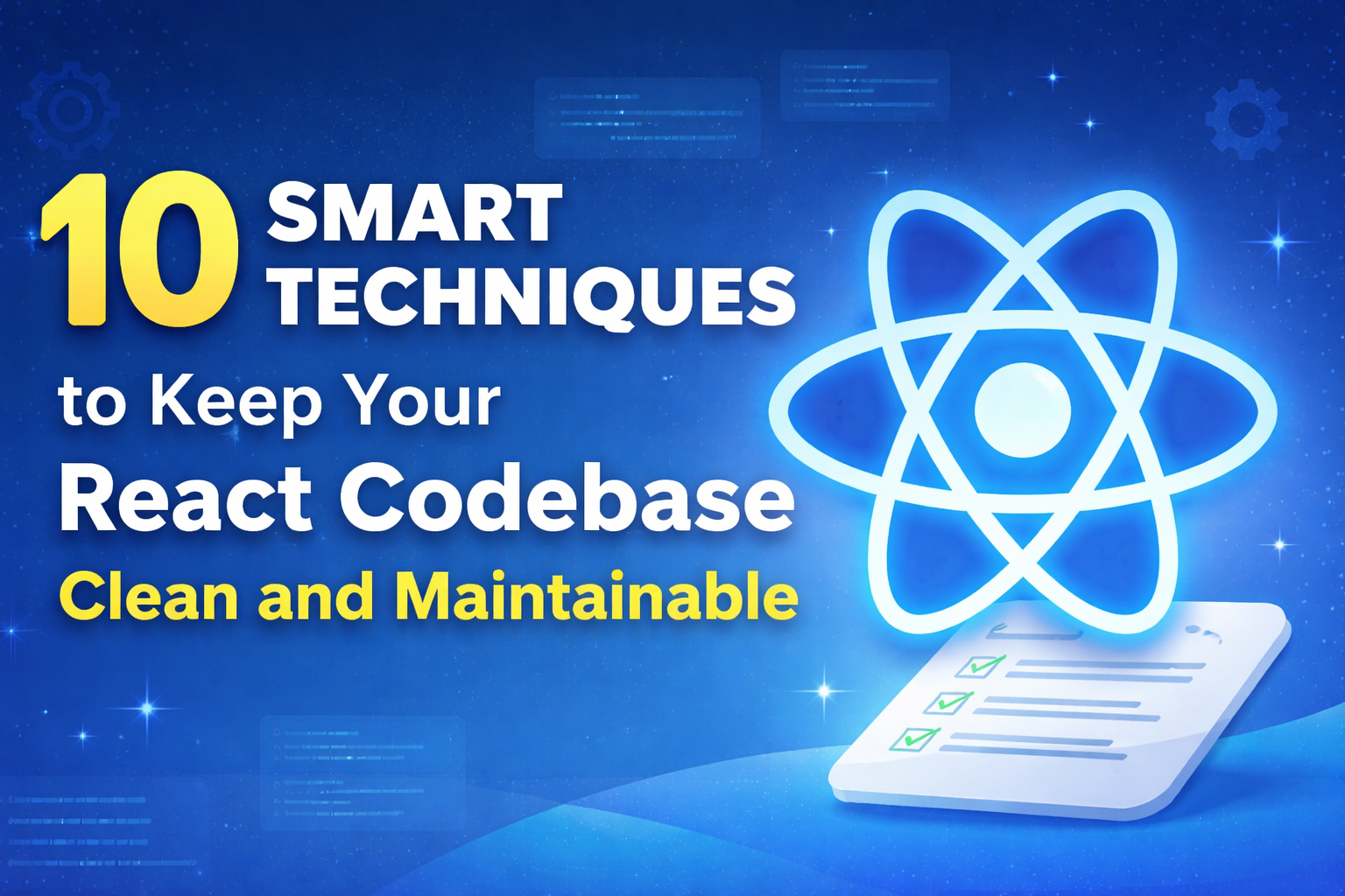 10 Smart Techniques to Keep Your React Codebase Clean and Maintainable