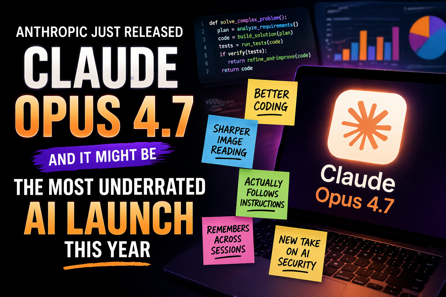 Anthropic Released Claude Opus 4.7 Today and It Might Be the Most Underrated AI Launch This Year