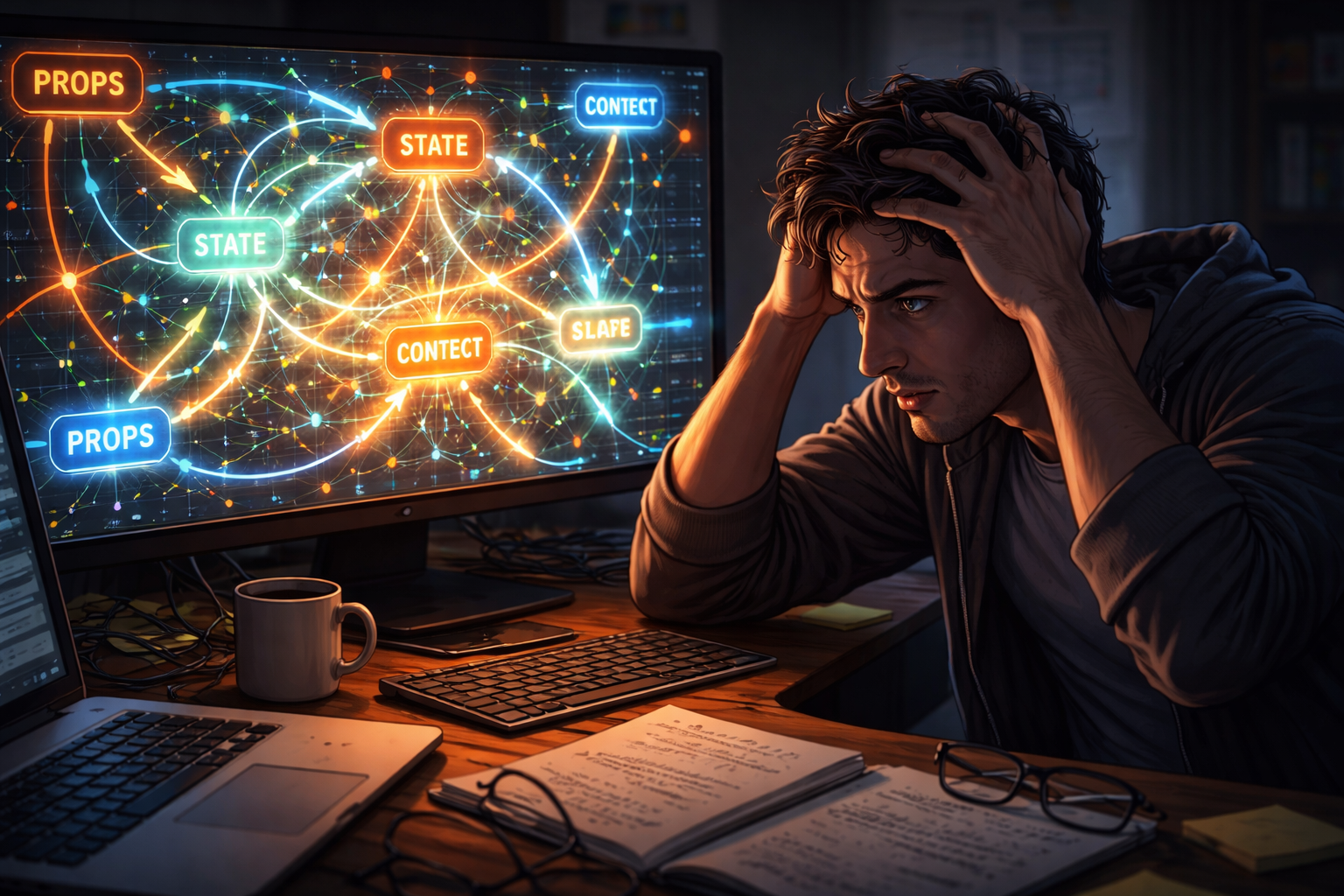 90% of React Developers Misuse Props, State, and Context — Here’s the Mental Model That Fixes…