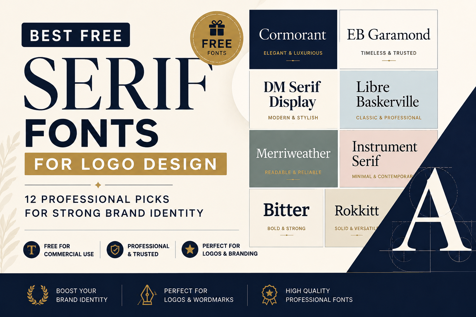 The Best Free Serif Fonts for Logo Design in 2026: Professional Picks for Strong Brand Identity