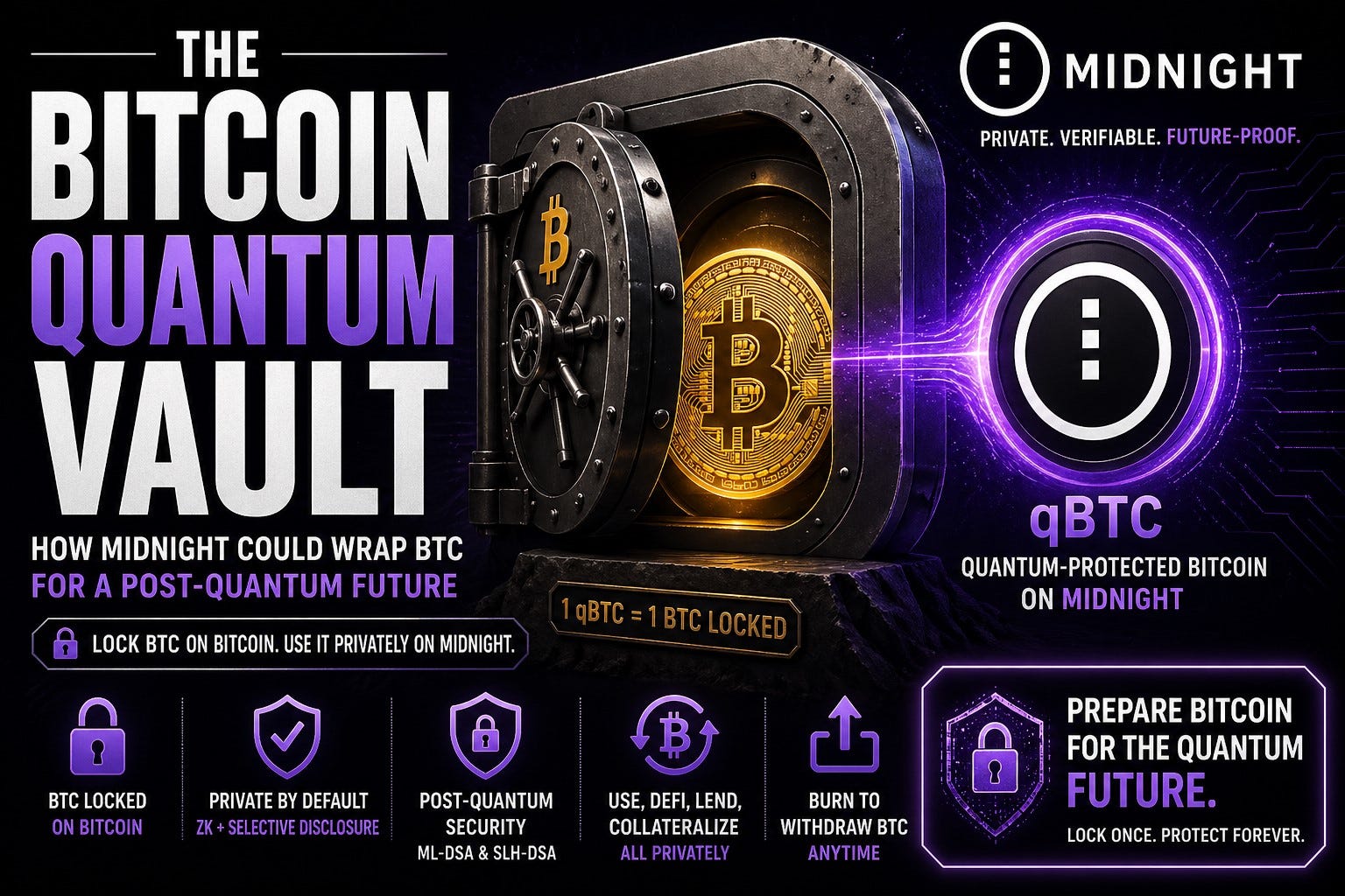 The Bitcoin Quantum Vault: How Midnight Could Wrap BTC for a Post-Quantum Future