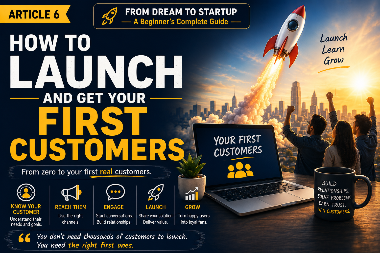 Article 6: How to Launch and Get Your First Customers