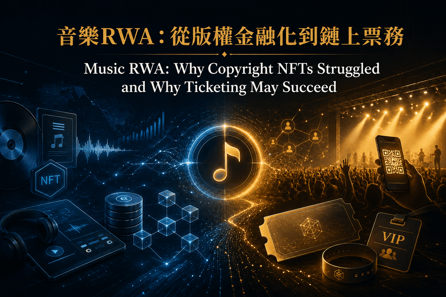 Music RWA: Why Copyright NFTs Struggled and Why Ticketing May Succeed