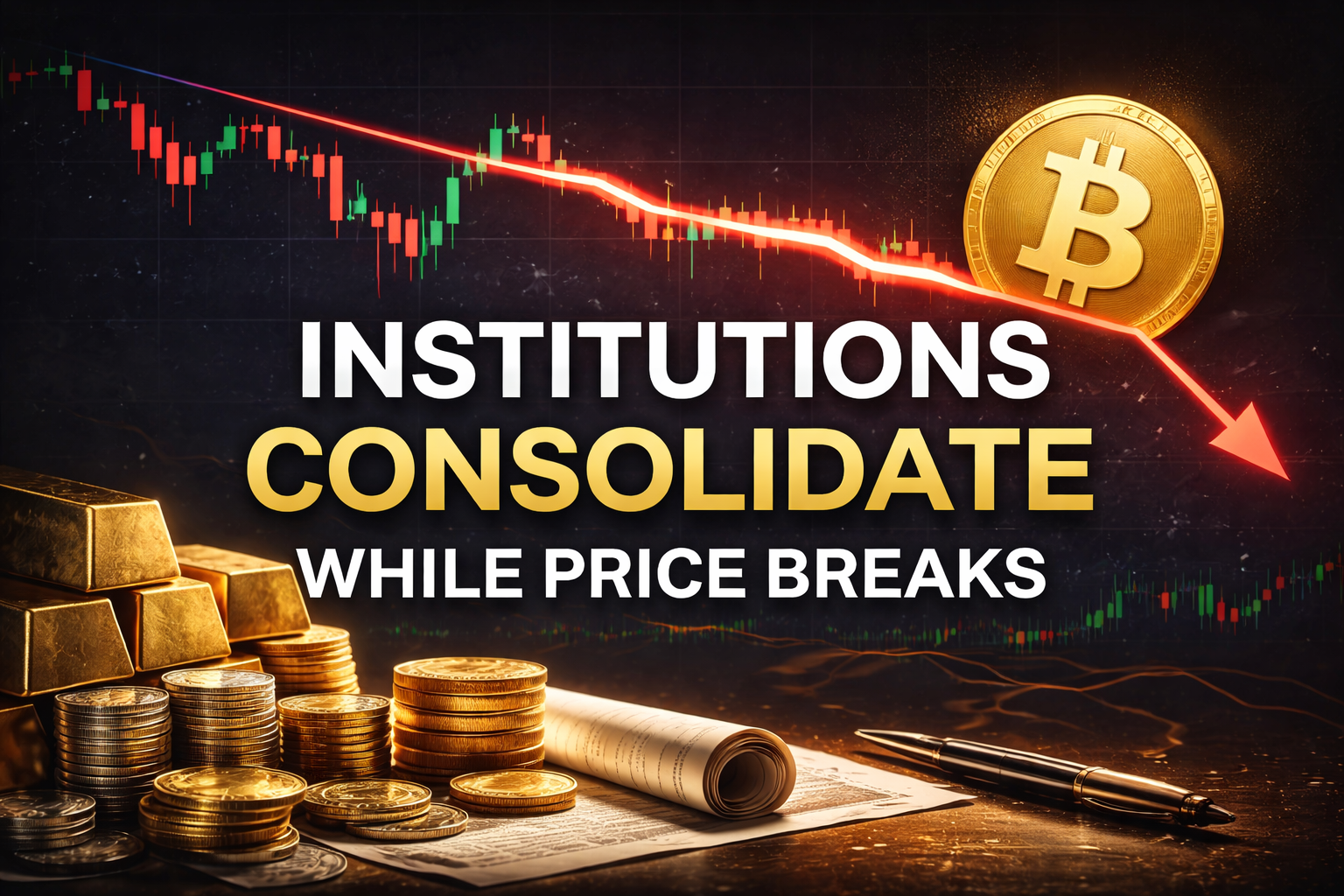 Institutions Consolidate While Price Breaks