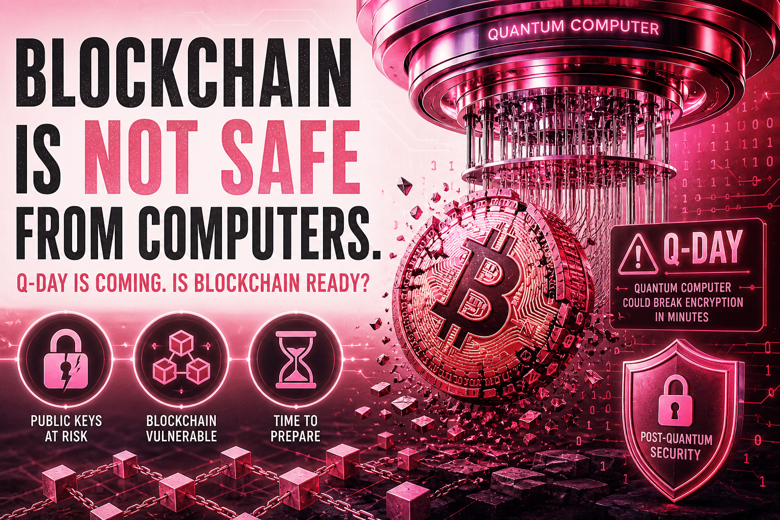 Blockchain is not safe from computers.