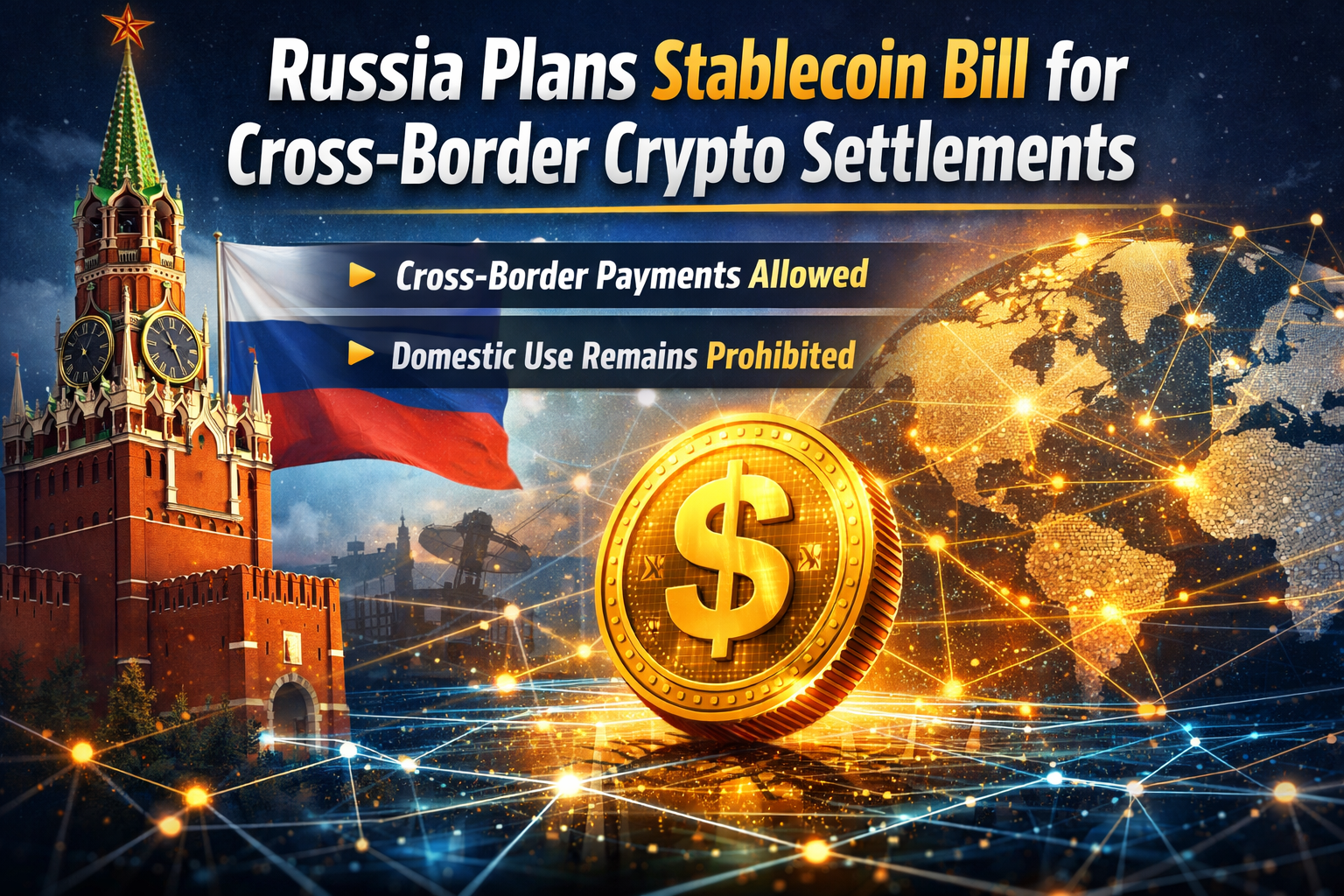 Russia Plans Stablecoin Bill for Cross-Border Crypto Settlements
