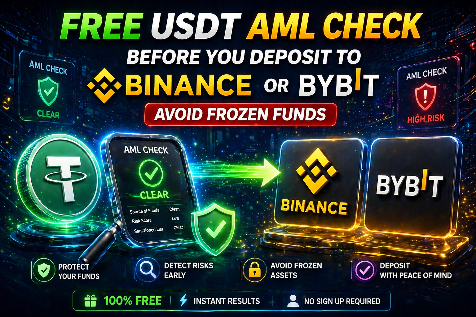 Free USDT AML Check Before You Deposit to Binance or Bybit (Avoid Frozen Funds)