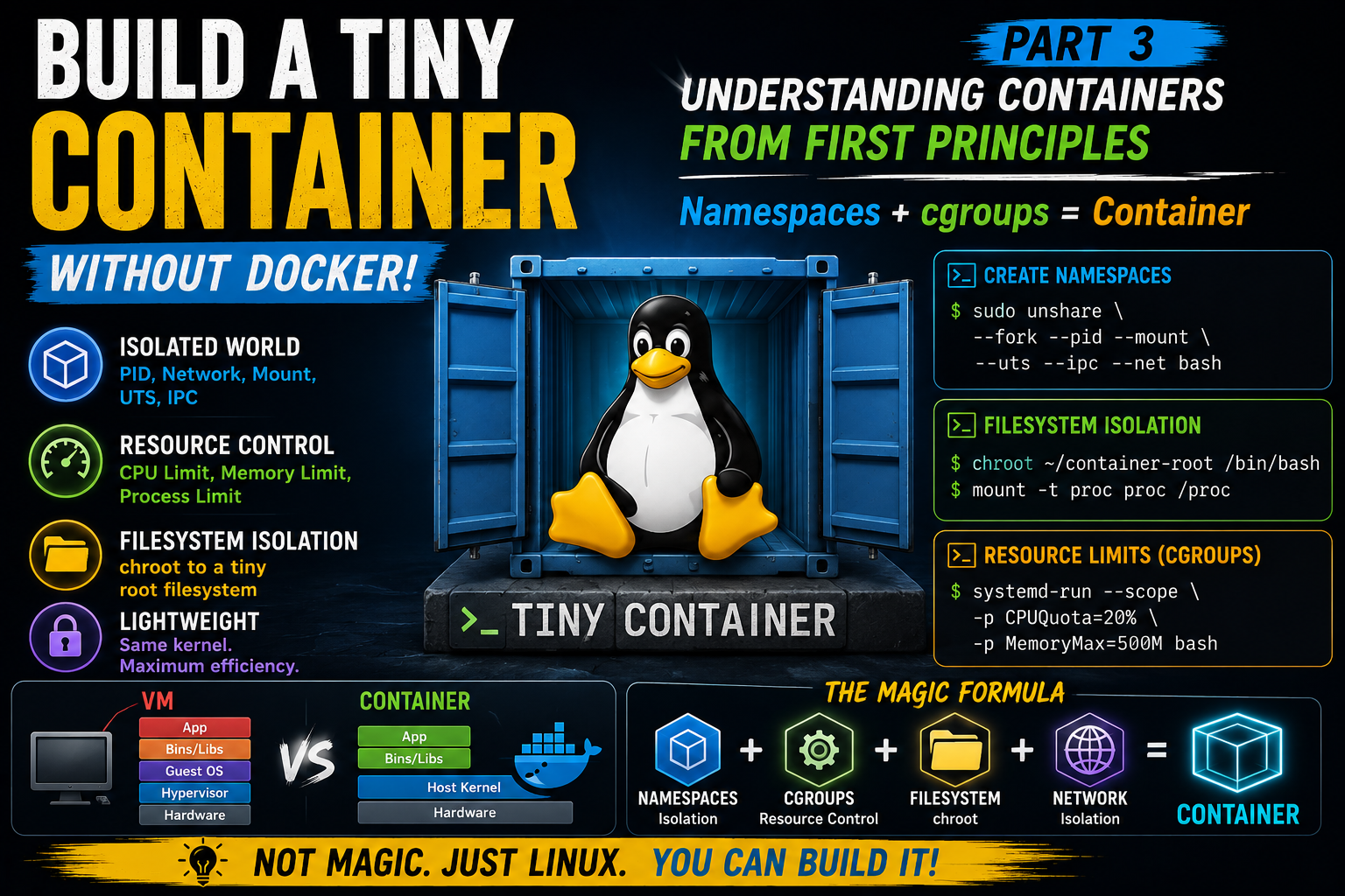 Build a Tiny Container Without Docker: Understanding Containers From First Principles (P3)
