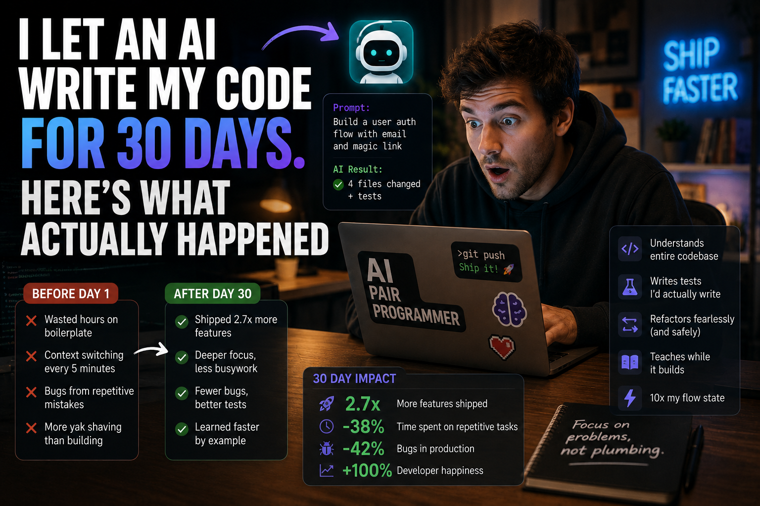 I Let an AI Write My Code for 30 Days. Here’s What Actually Happened.