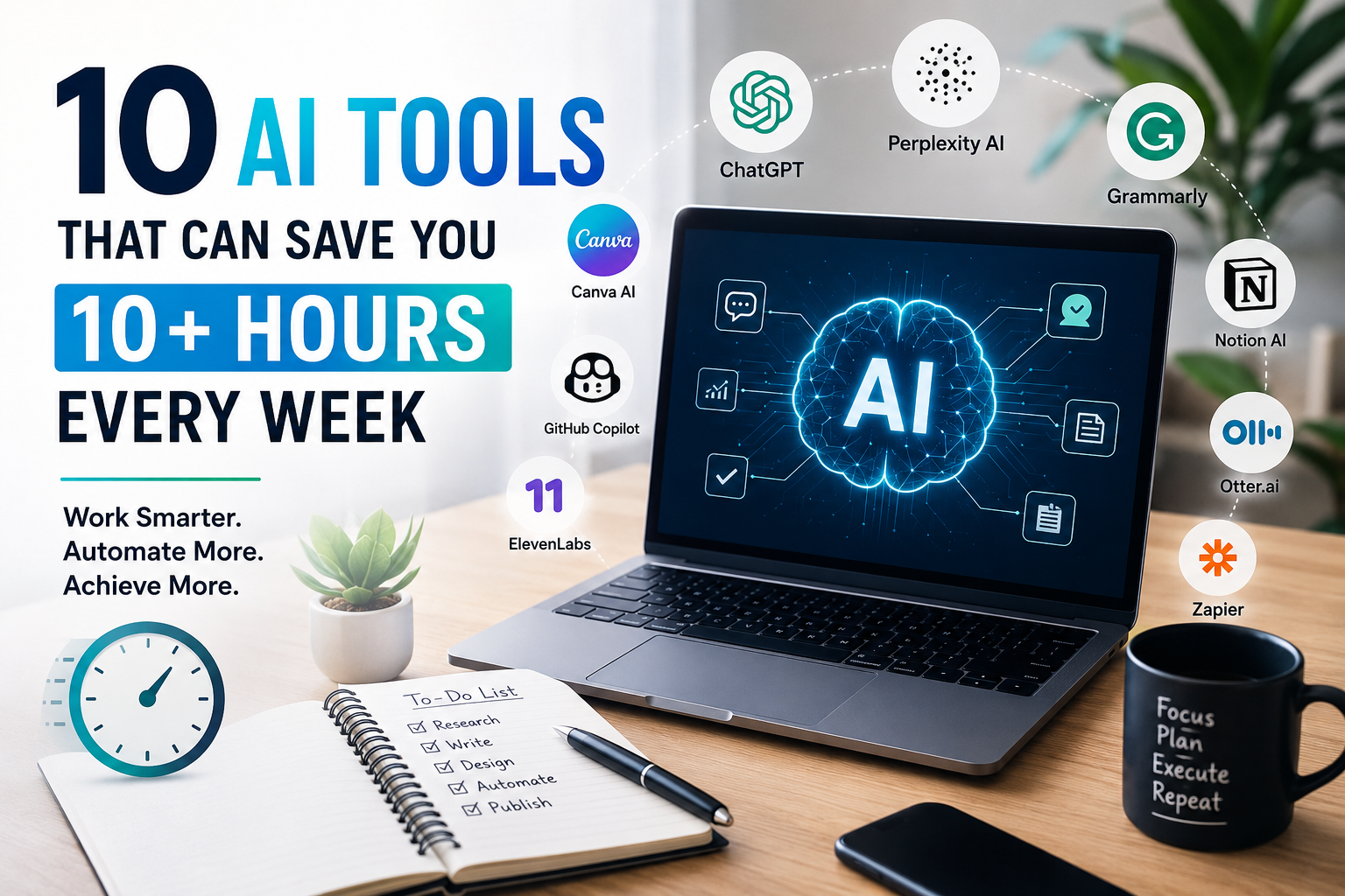 10 AI Tools That Can Save You 10+ Hours Every Week