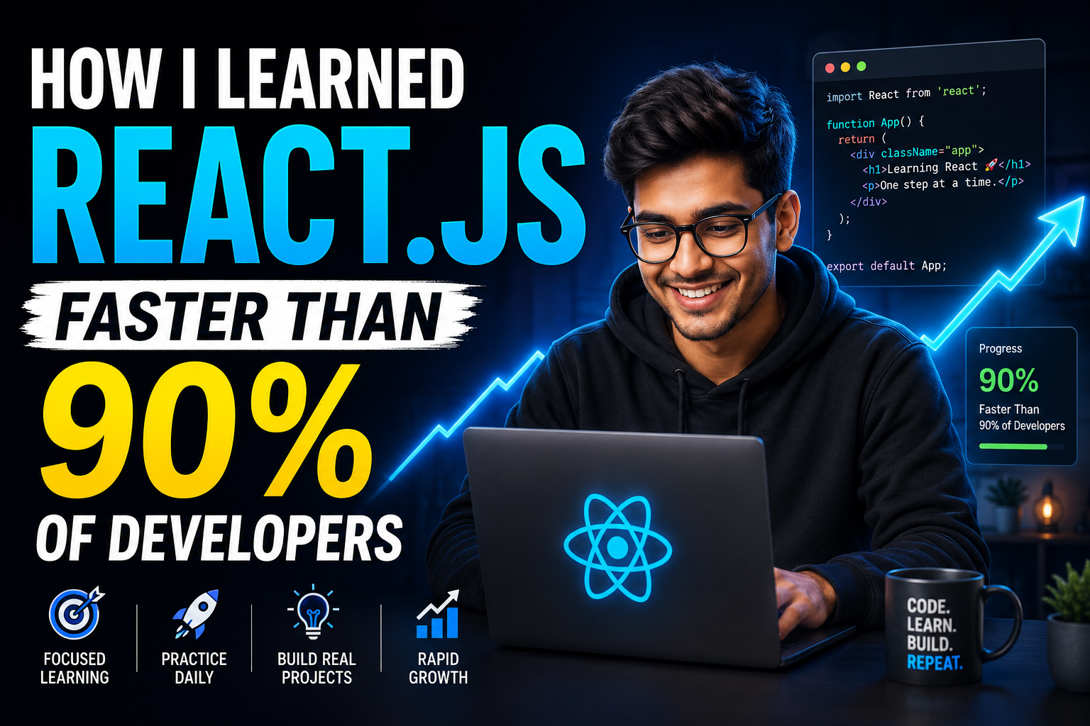 How I Learned React.js Faster Than 90% of Developers (Without Burning Out)