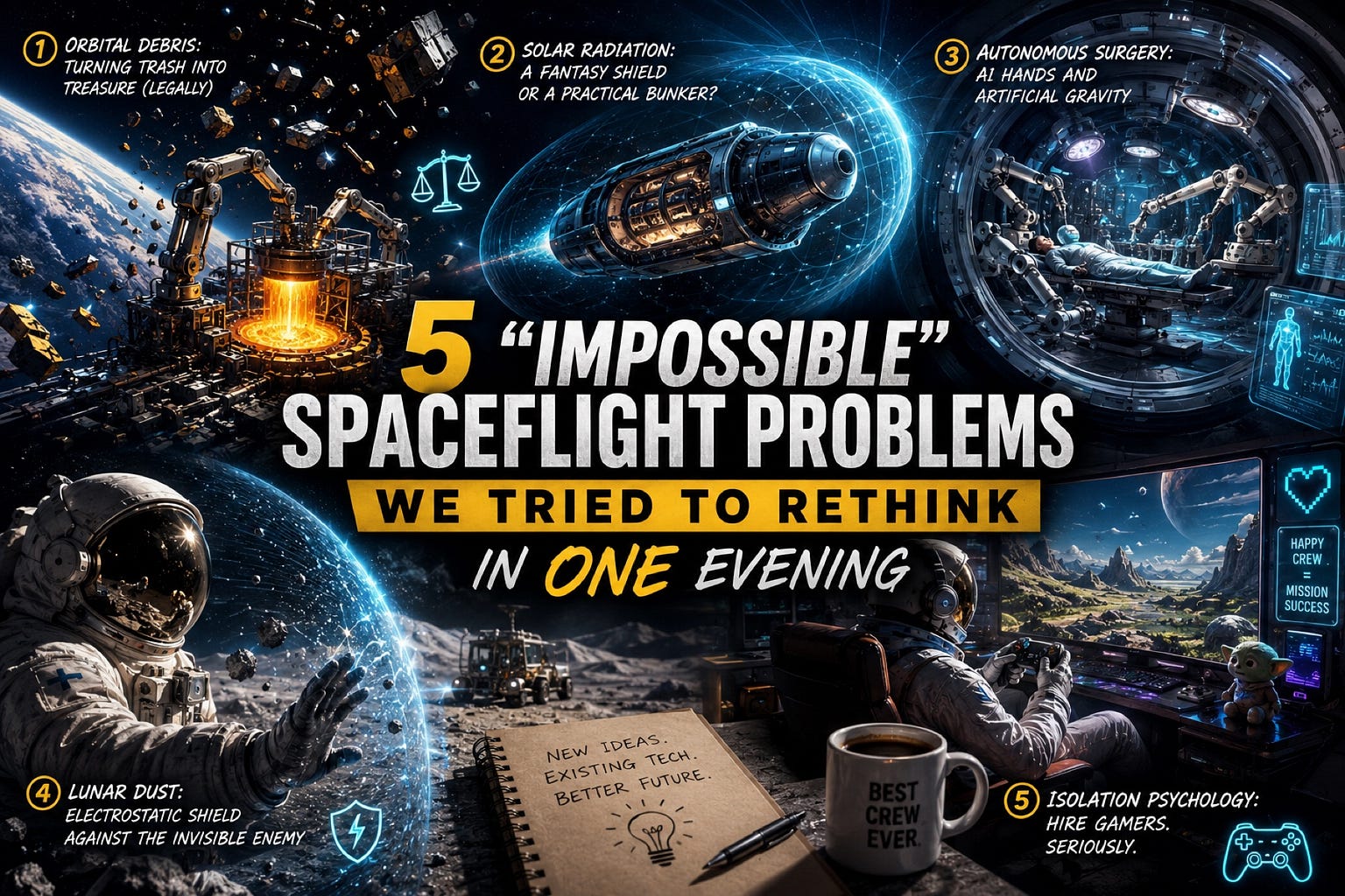 5 “Impossible” Spaceflight Problems We Tried to Rethink in One Evening 5 “Impossible” Spaceflight Problems We Tried to Rethink in One Evening