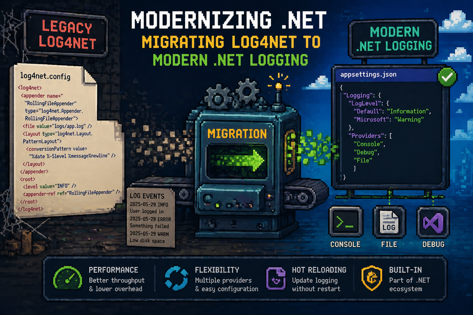Modernizing .NET — Part 23: Migrating log4net to Modern .NET Logging