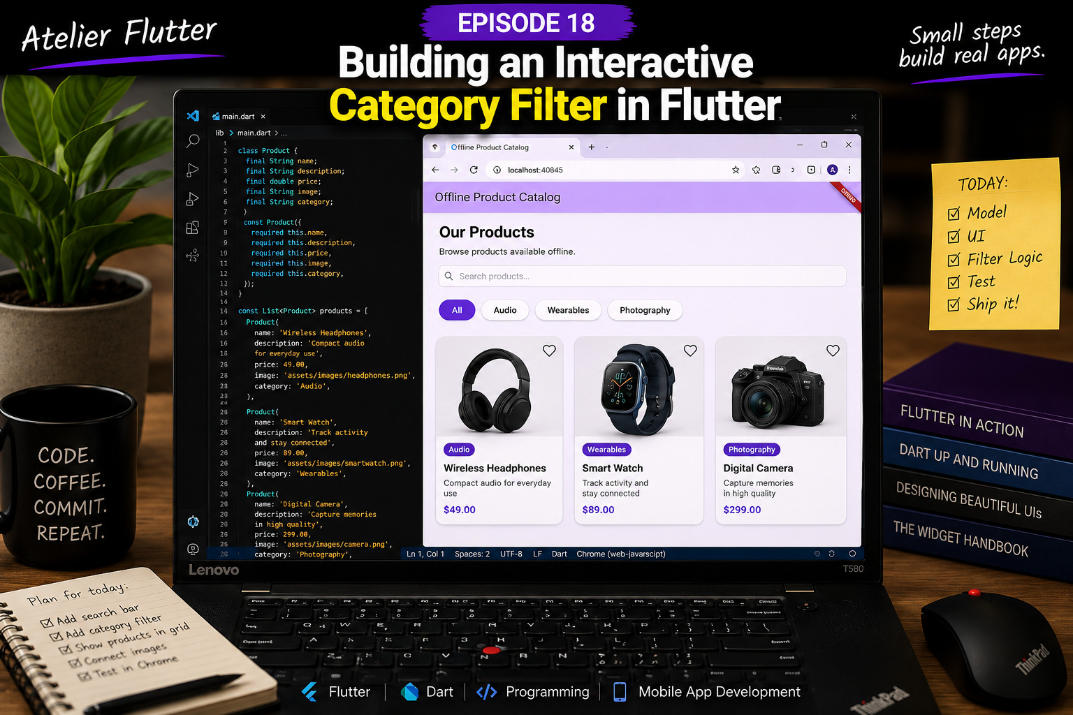 Episode 18: Building a Searchable and Filterable Product Grid in Flutter