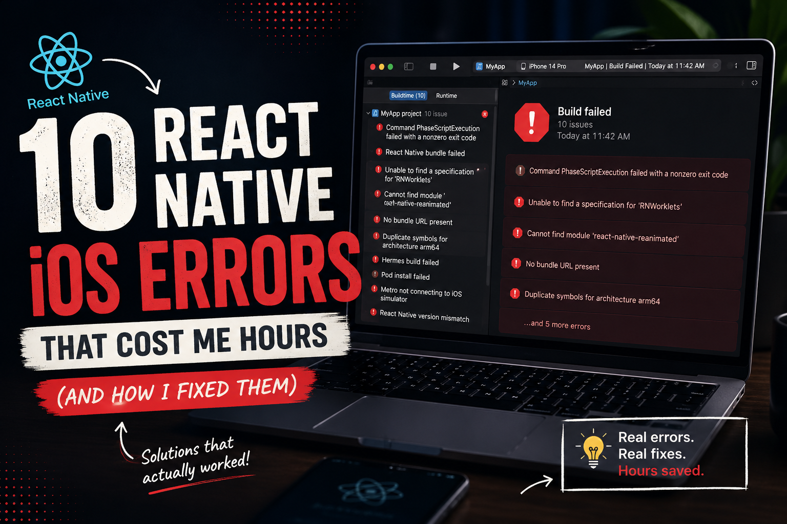 10 React Native iOS Build Errors That Cost Me Hours (And How I Fixed Them)