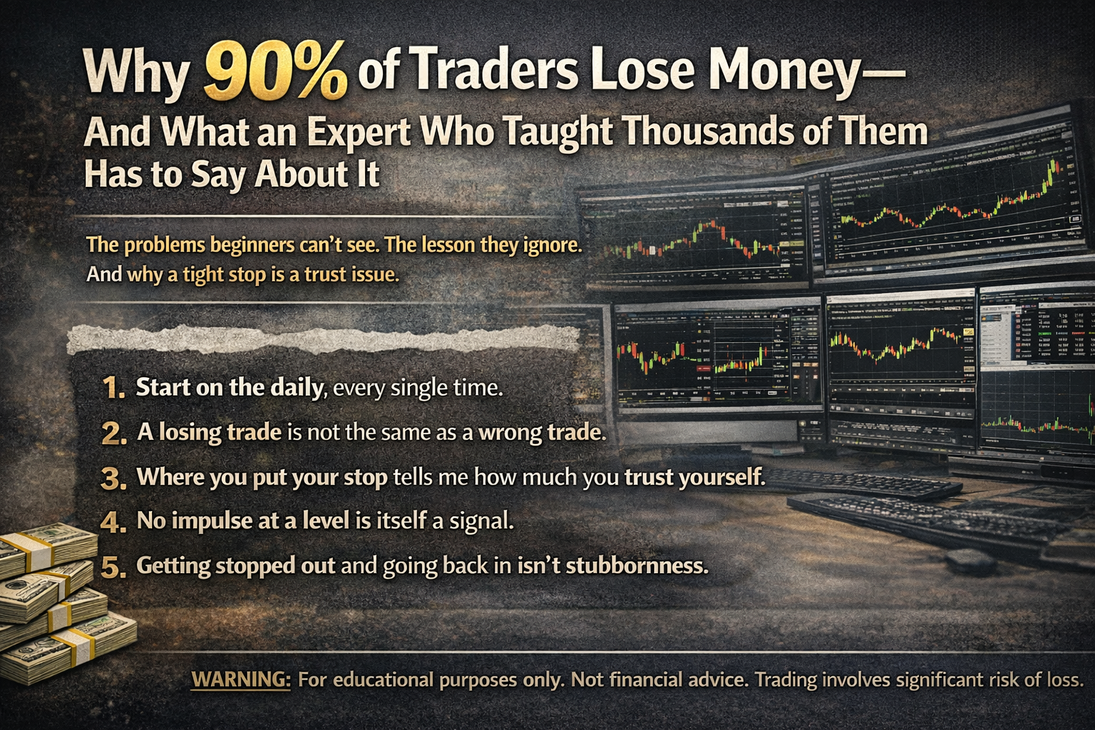 Why 90% of Traders Lose Money — And What an Expert Who Taught Thousands of Them Has to Say About It