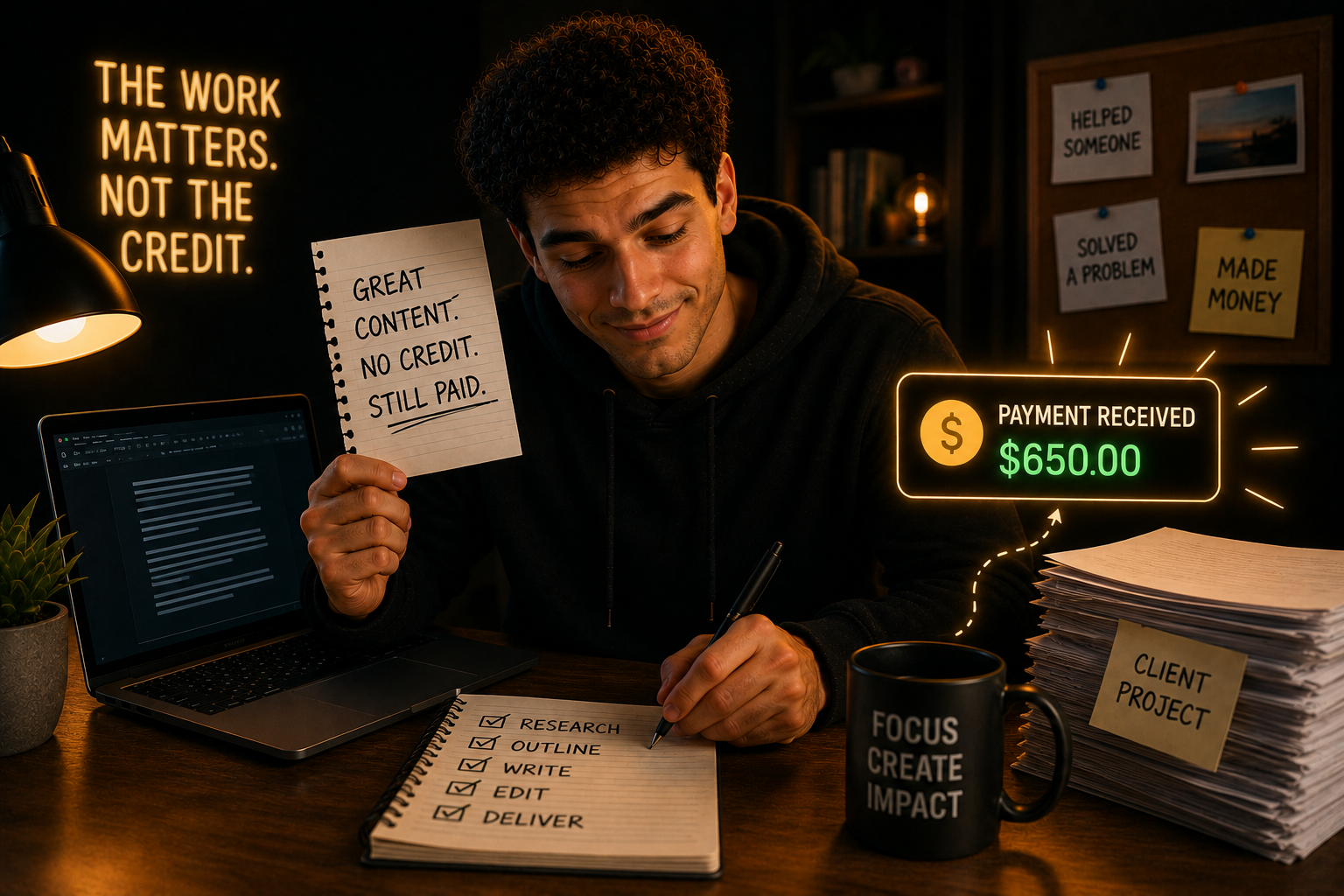 I Got Paid for Writing That Will Never Have My Name On It