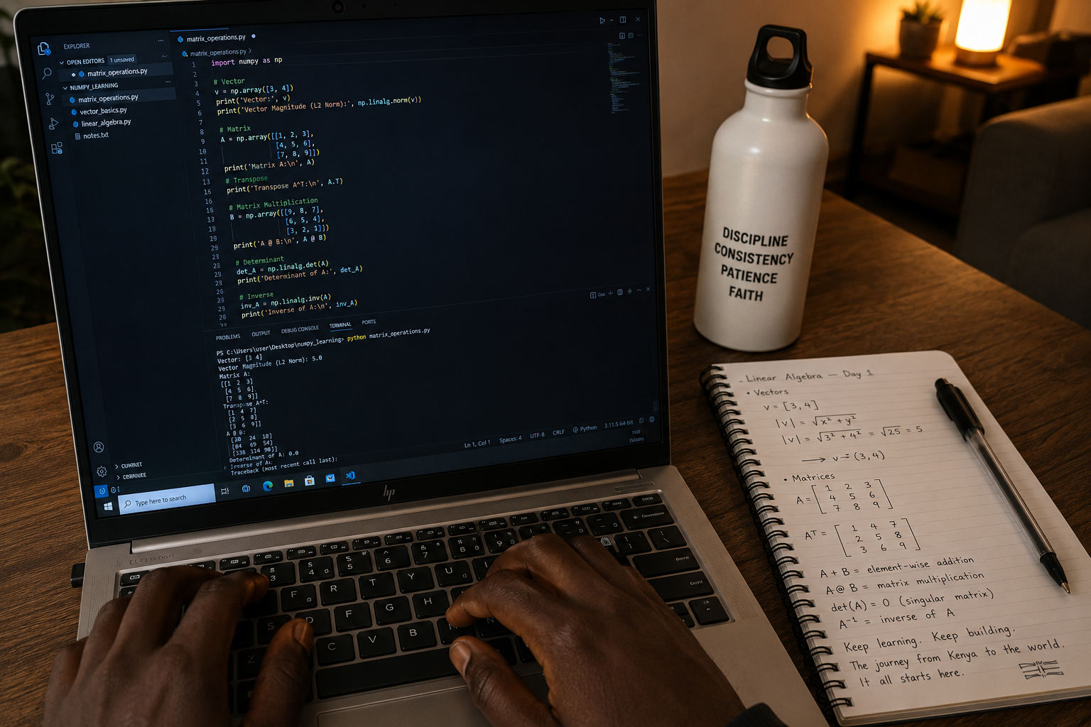 Day 3 of My Data Science Journey -Learning Linear Algebra, Vector Magnitude, and Trying Not to Get…