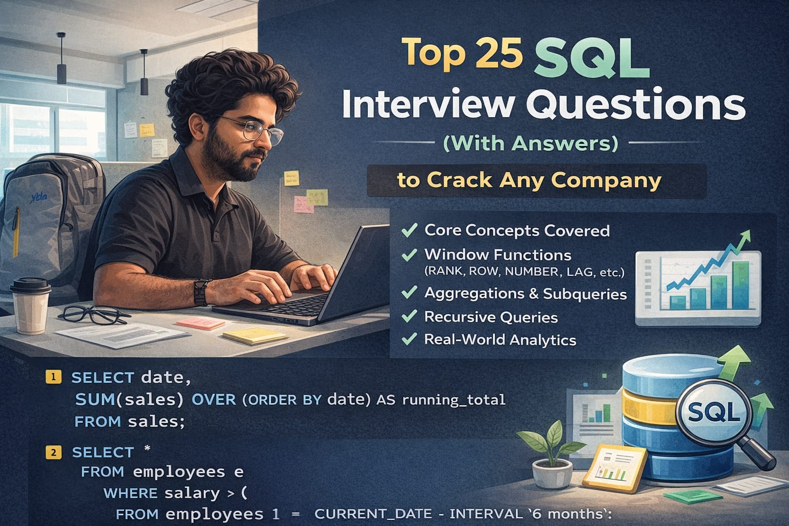 Top 25 SQL Interview Questions (With Answers) to Pass at Any Company